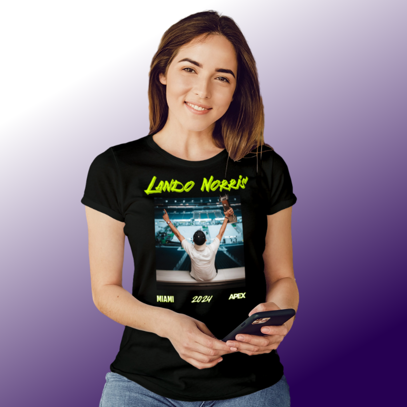 Nome do produto: Camiseta Lando Miami 2024 Feminina