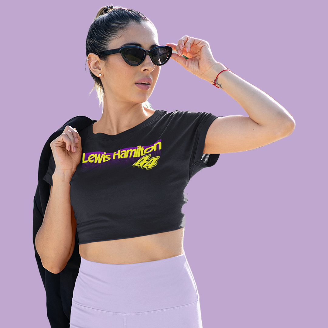 Nome do produto: Camiseta Cropped Lewis Hamilton Tokyo Nights