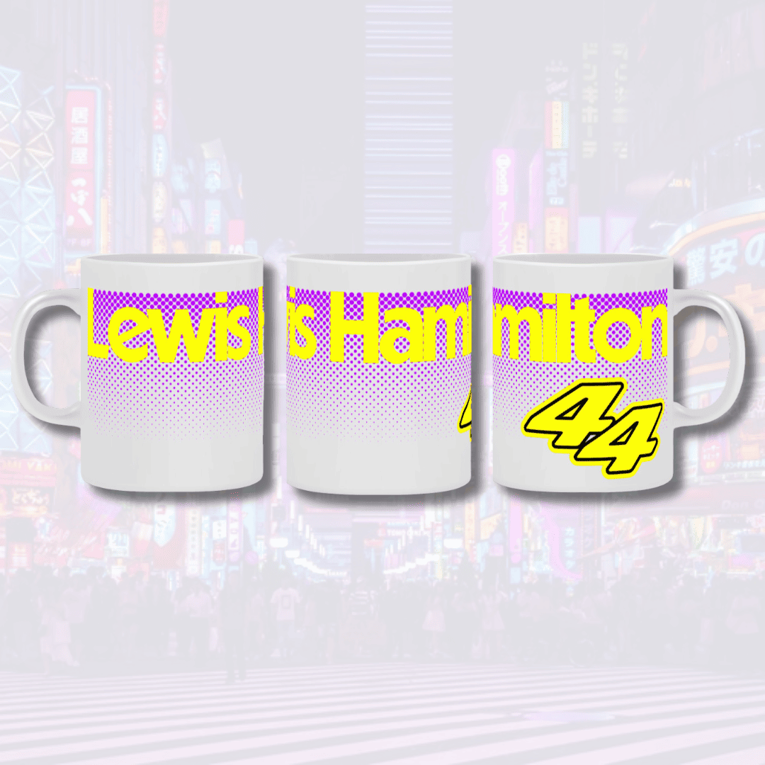 Nome do produto: Caneca Lewis Hamilton Tokyo Nights