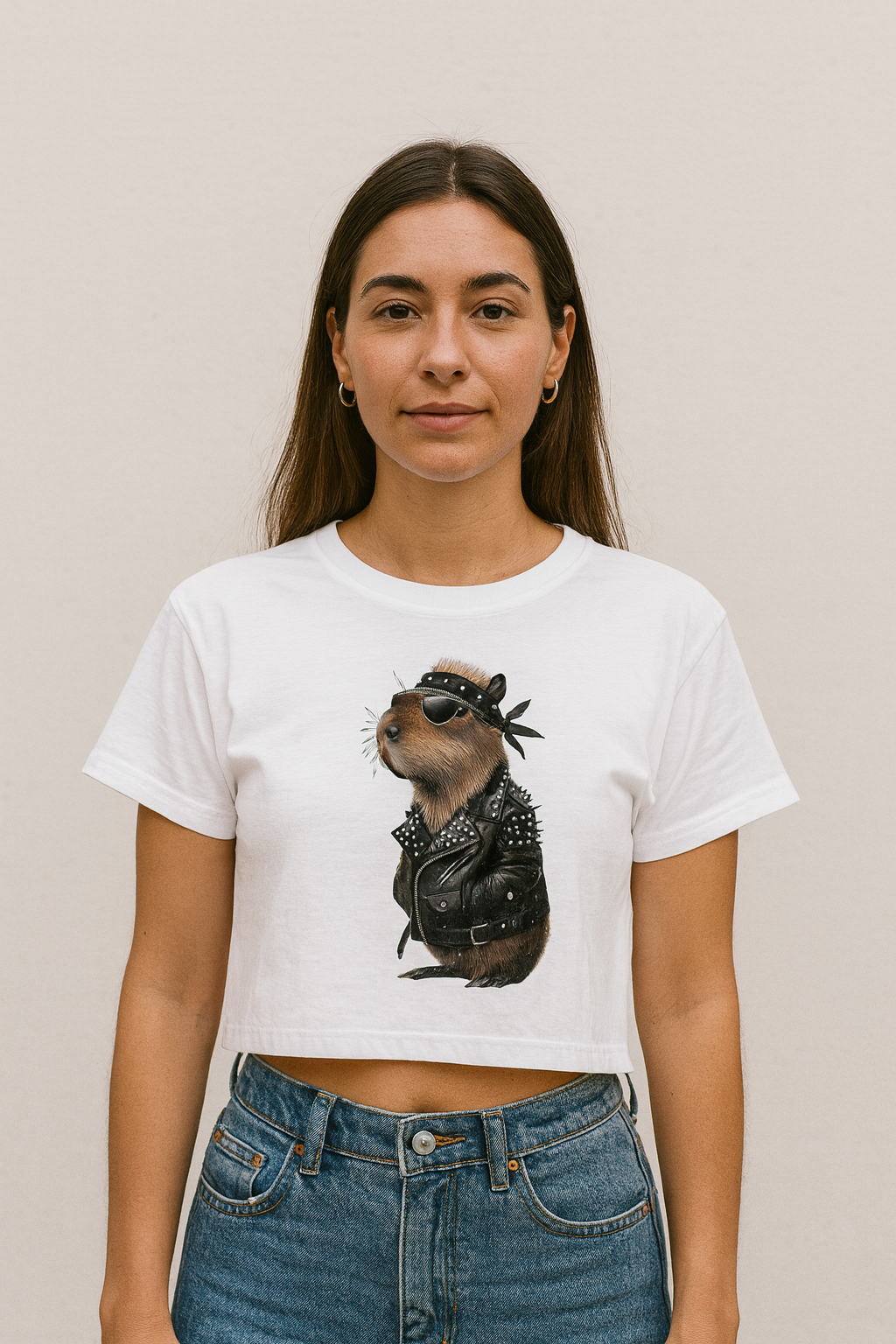 Nome do produto:  Cropped Capivara Rebel 
