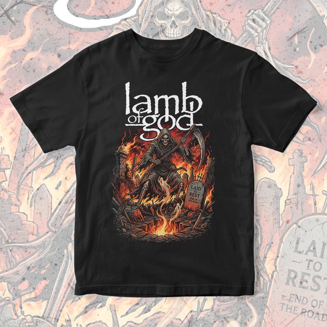 Camiseta Lamb of God | Burning Grave