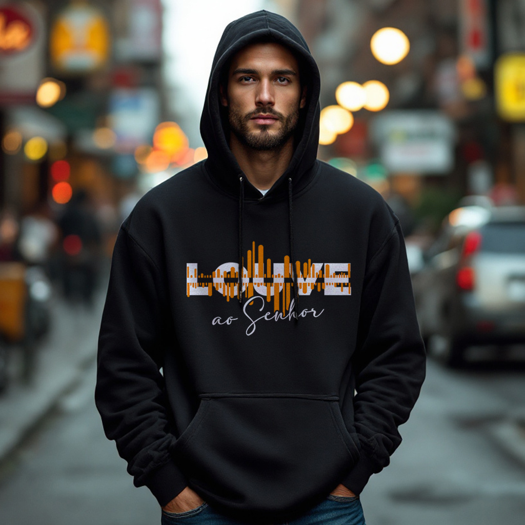 Nome do produto: Moletom Canguru Louve ao Senhor