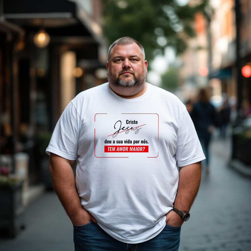 Nome do produto: Camisa Amor Maior - Plus Size