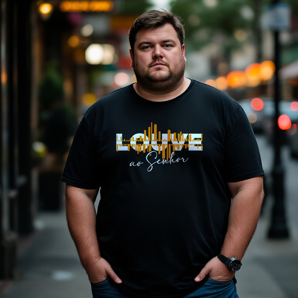 Nome do produto: Camisa Plus Size Louve ao Senhor