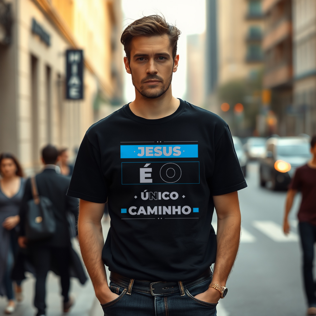 Nome do produto: Camisa Jesus é o Único Caminho