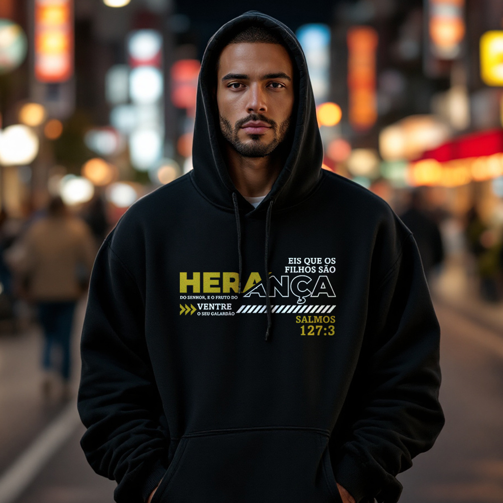 Nome do produto: Moletom Canguru Herança do Senhor