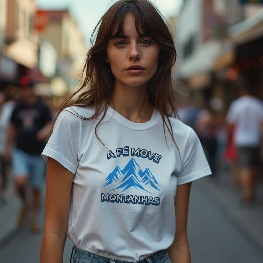 Nome do produto: Camisa Babylong Quality A Fé Move Montanhas