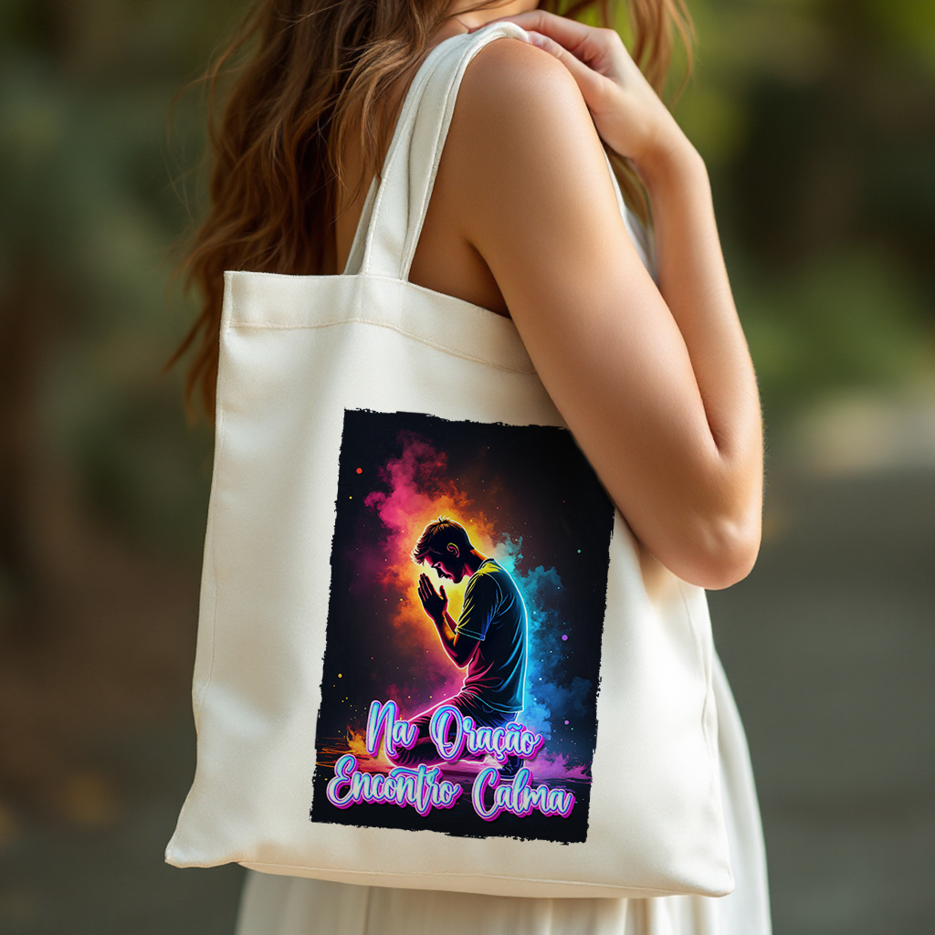 Nome do produto: Ecobag Grande Na Oração Encontro Calma
