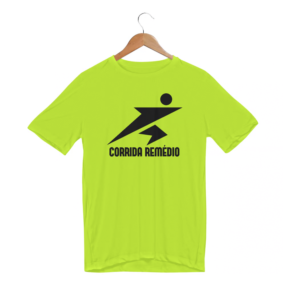 Camiseta Dryfit - Corrida Remédio Oficial Verde - Masculina