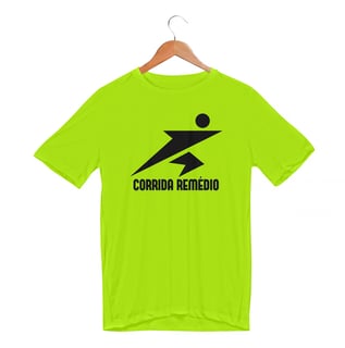 Camiseta Dryfit - Corrida Remédio Oficial Verde - Masculina