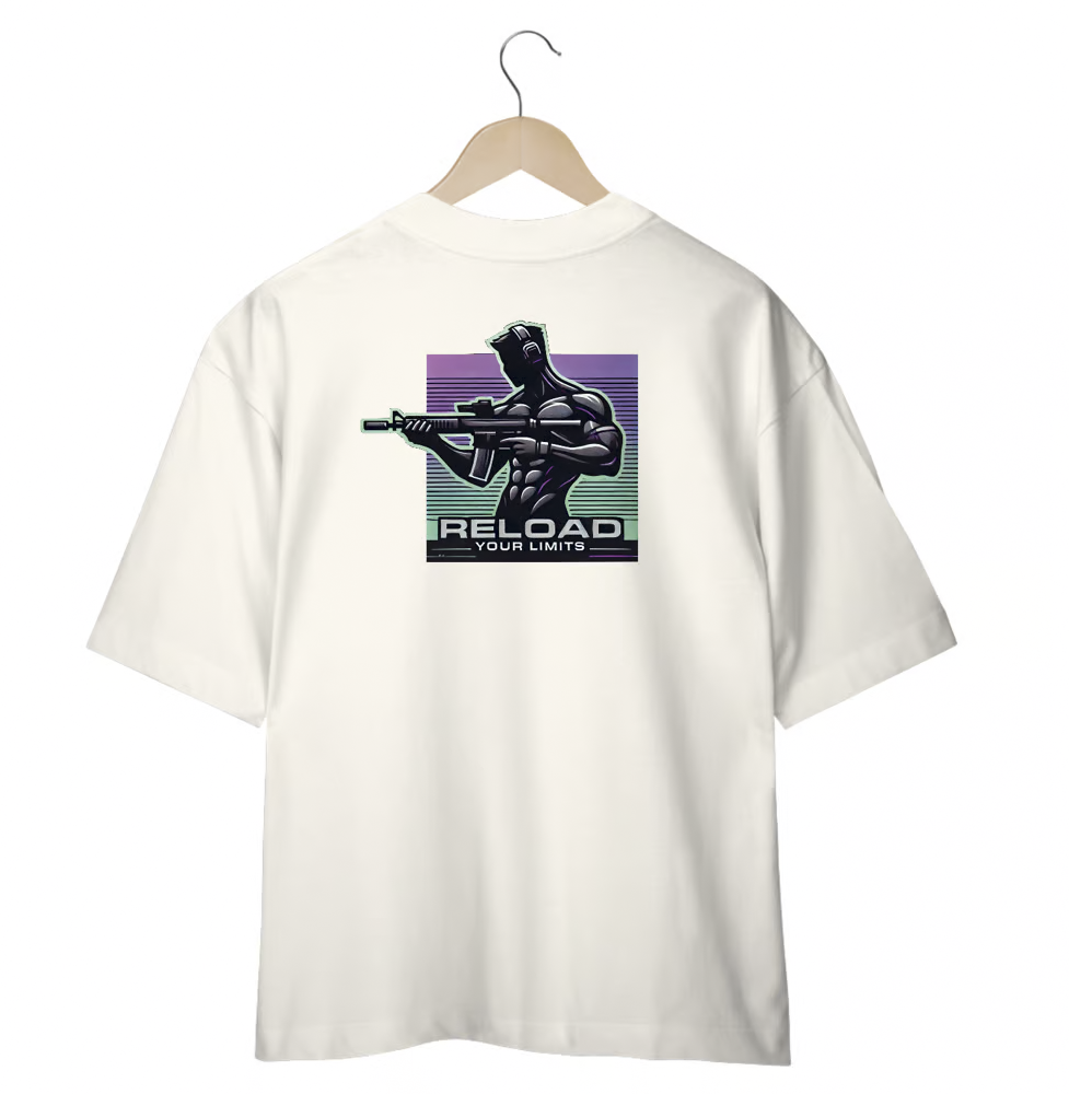 Oversized - Reload Your Limits escrita em Roxo