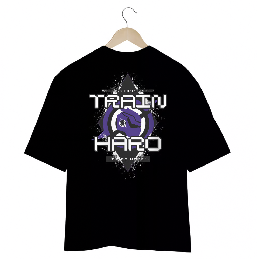 Oversized - Train Hard or go Home Escrita em Branco