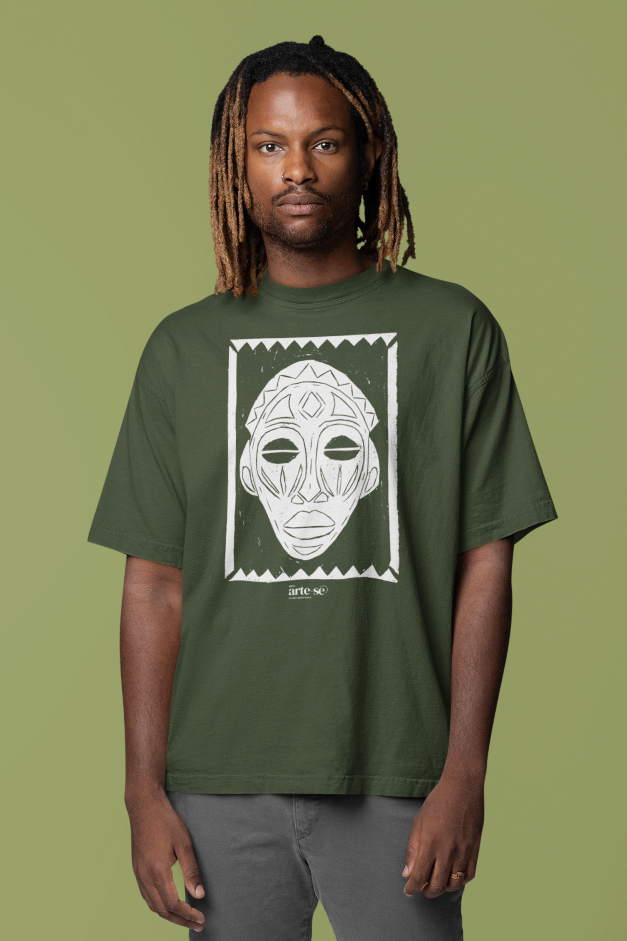 Camiseta Oversized - Máscara Africana 2