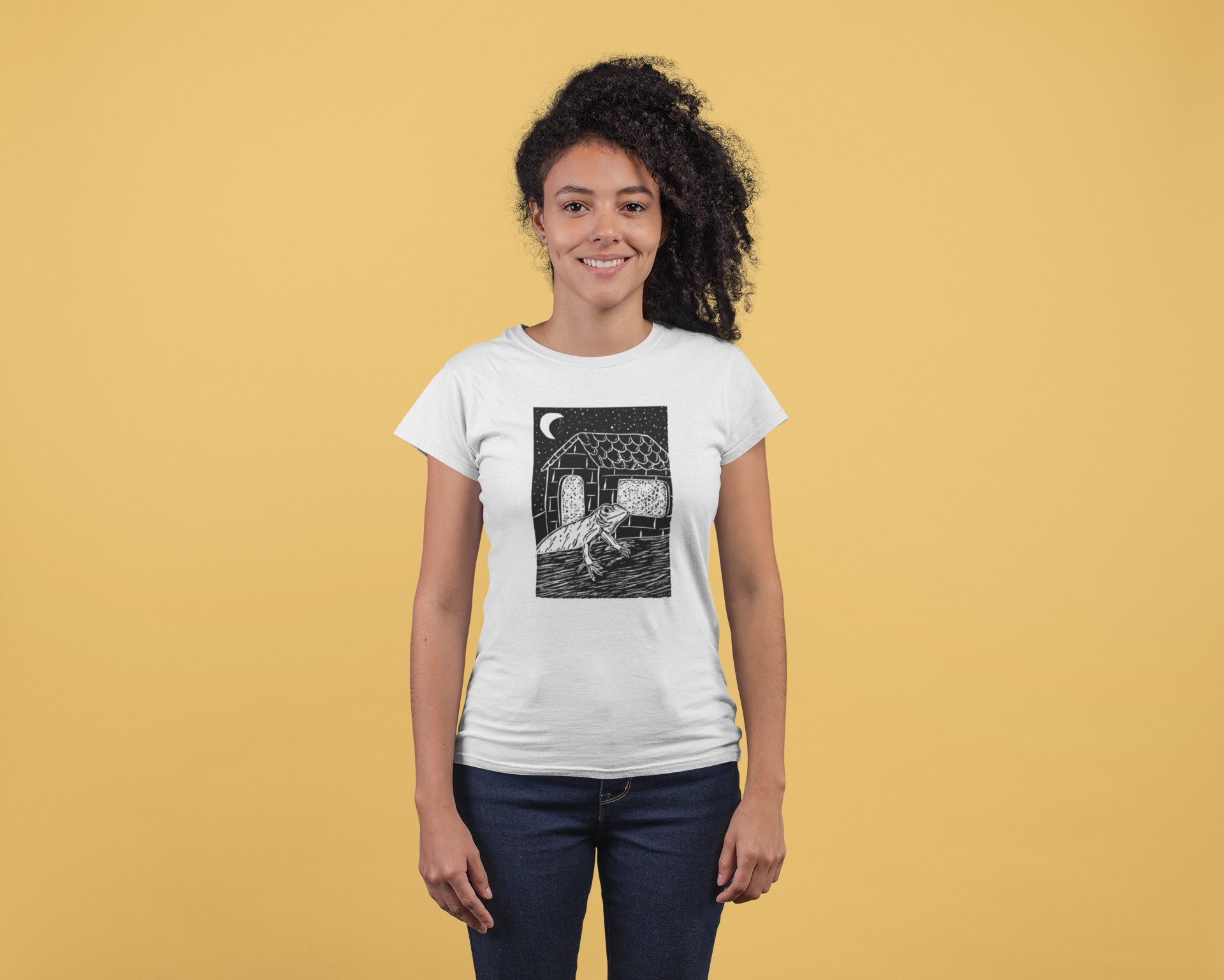 Baby Look - Calango no quintal