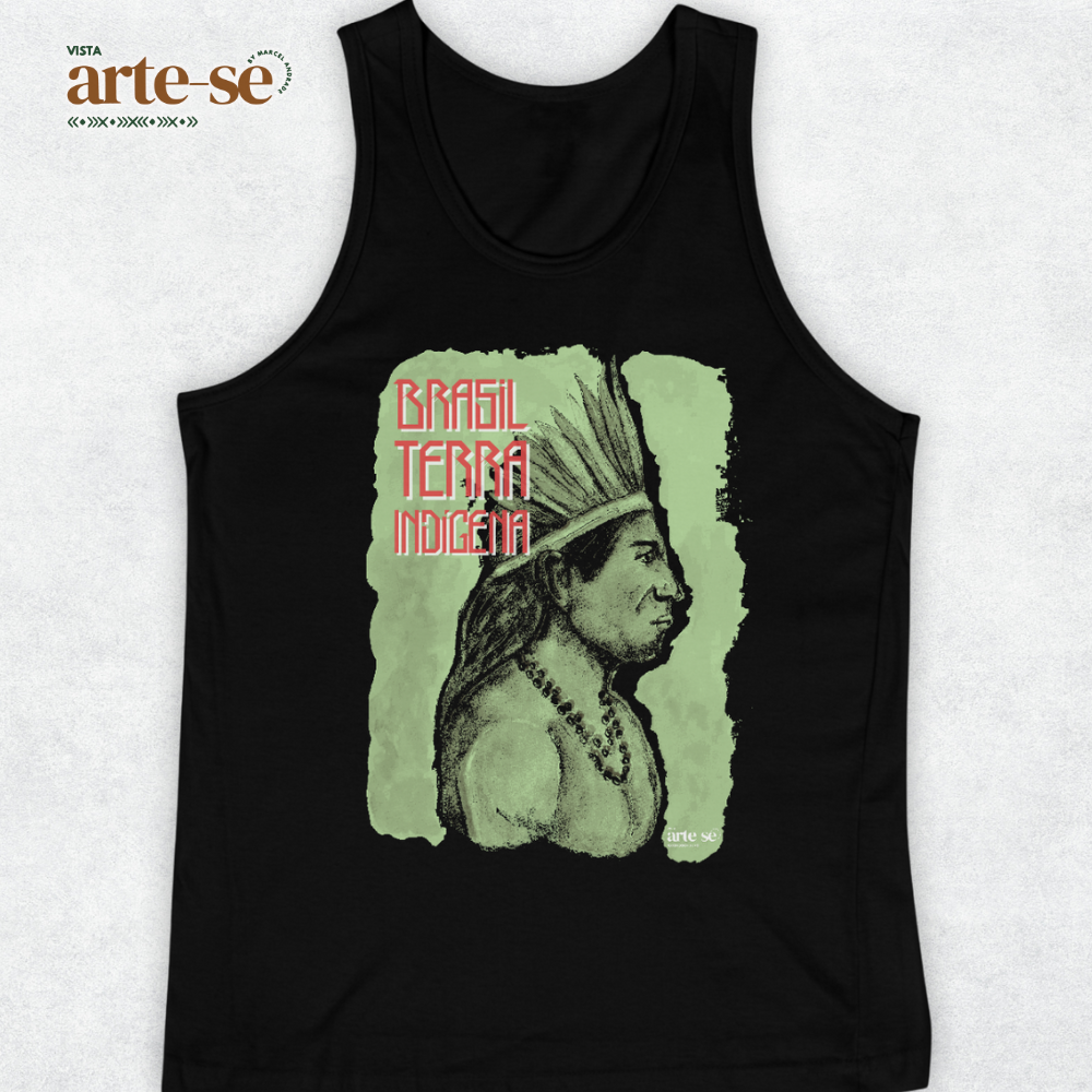 Camiseta Regata - Pena Verde (Brasil Terra Indígena)