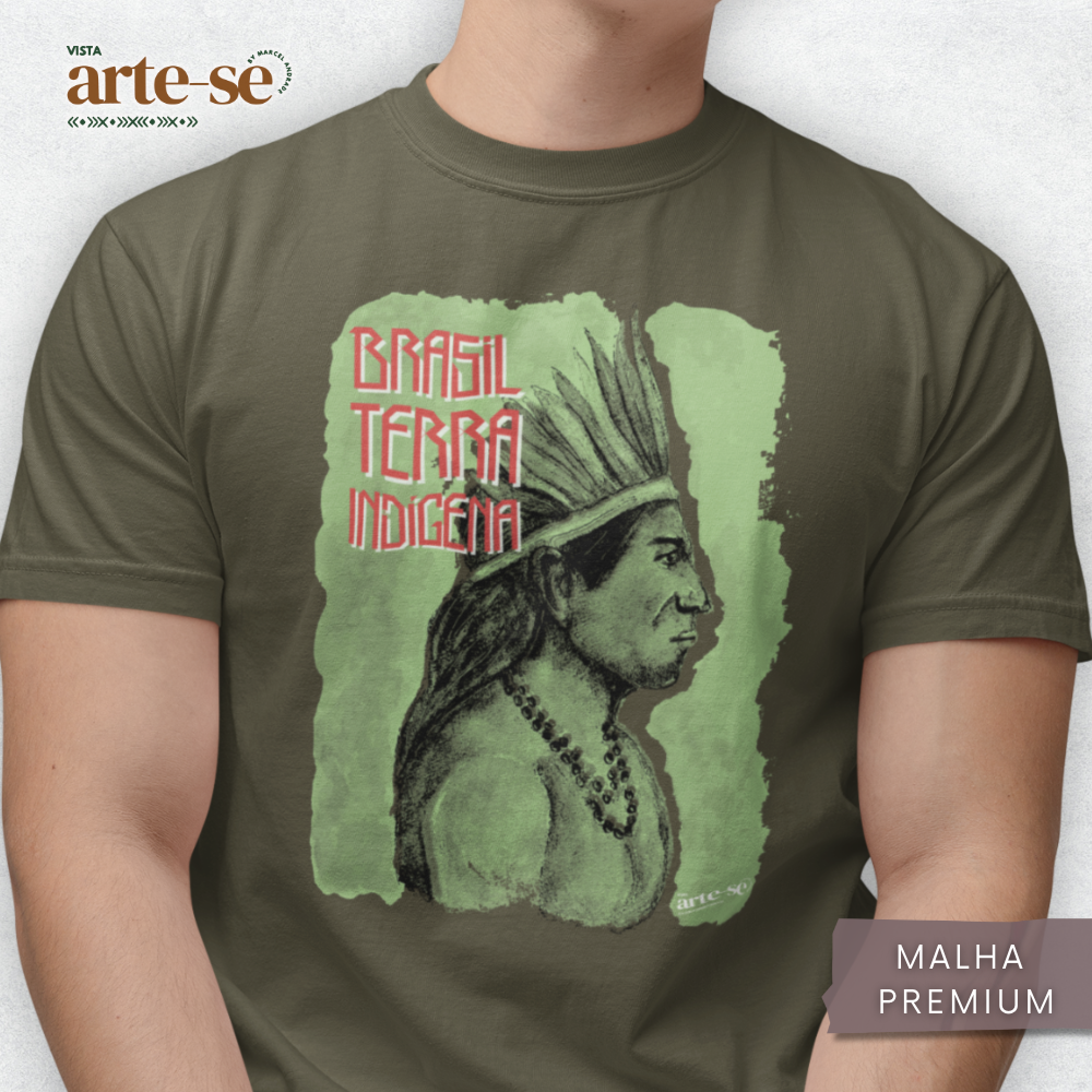 Camiseta PRIME - Pena Verde (Brasil Terra Indígena)