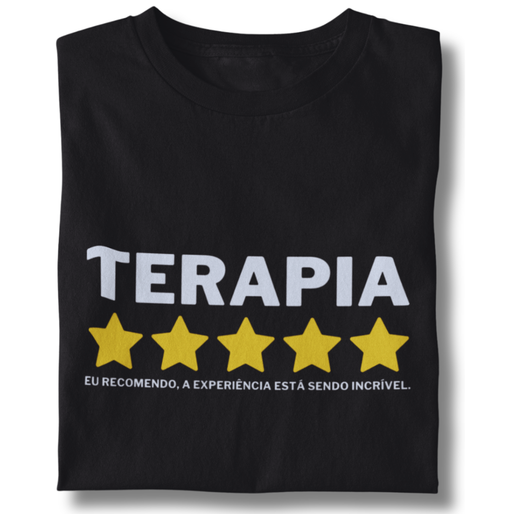 Camiseta Baby Long - Terapia - Eu Recomendo