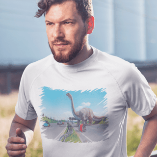 Camiseta Dinossauro na Rodovia