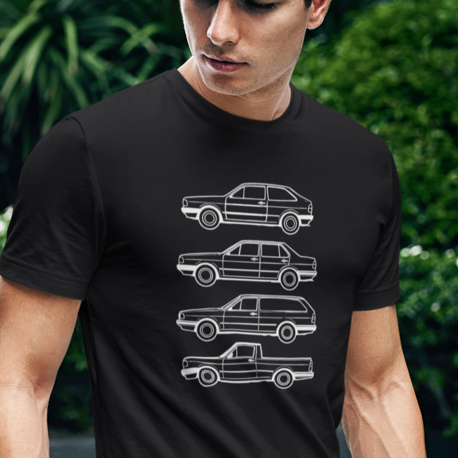 Nome do produto: Camiseta Familia VW Quadrados LB