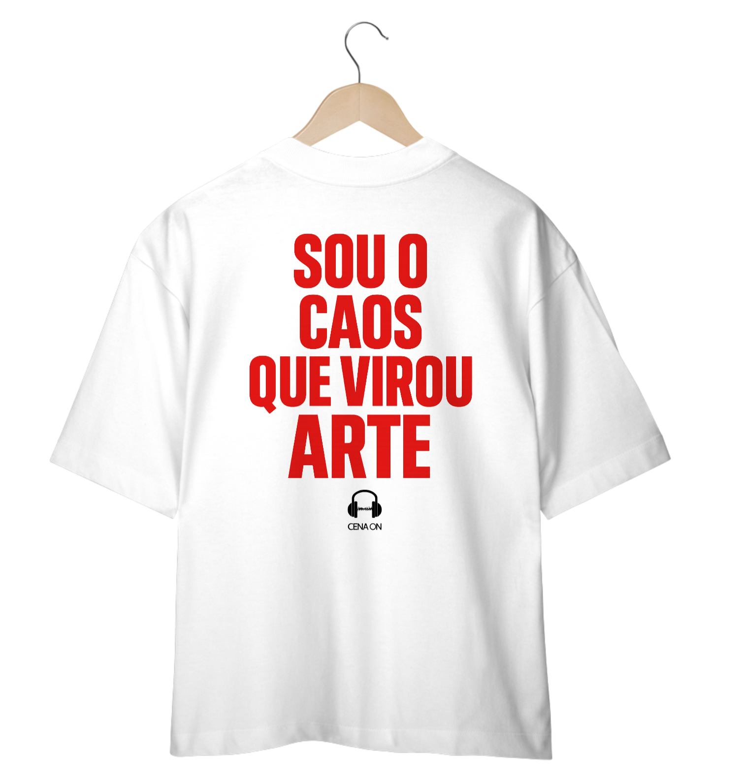 Camiseta Oversized - Sou o Caos que Virou Arte! 