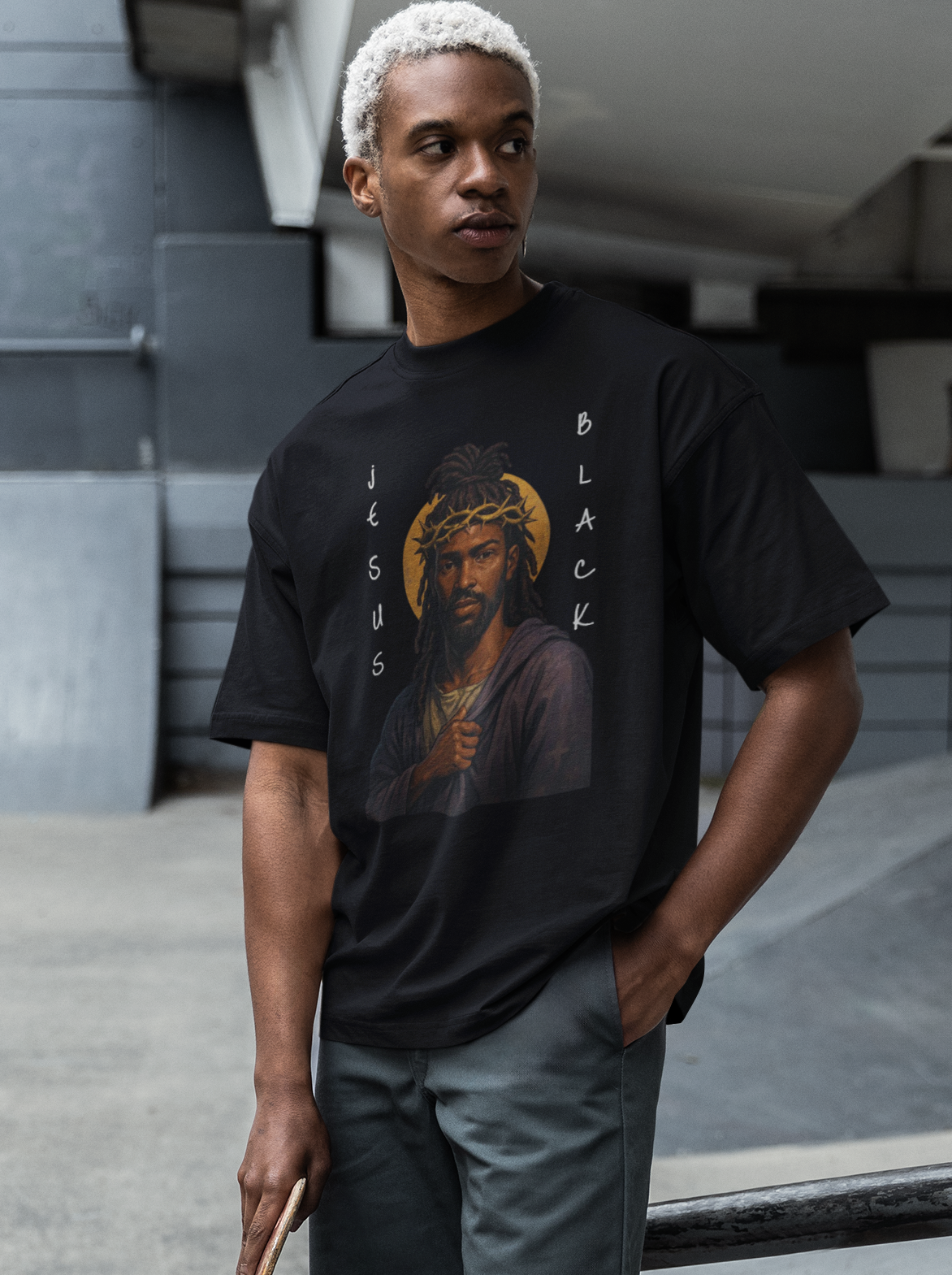 Nome do produto: Camiseta Oversized, Jesus Black