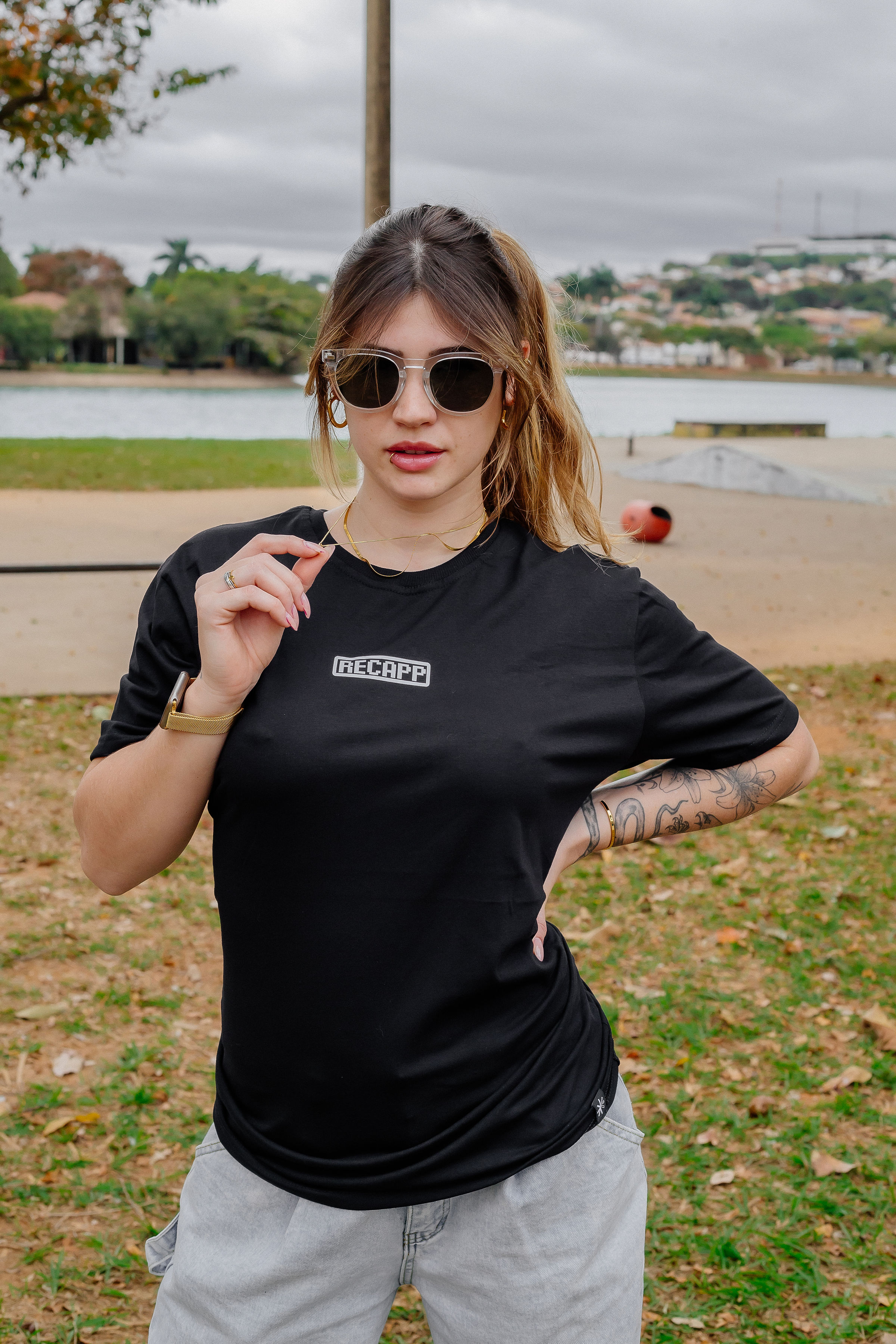 Nome do produto: Camiseta Minecraft (estampa branca)