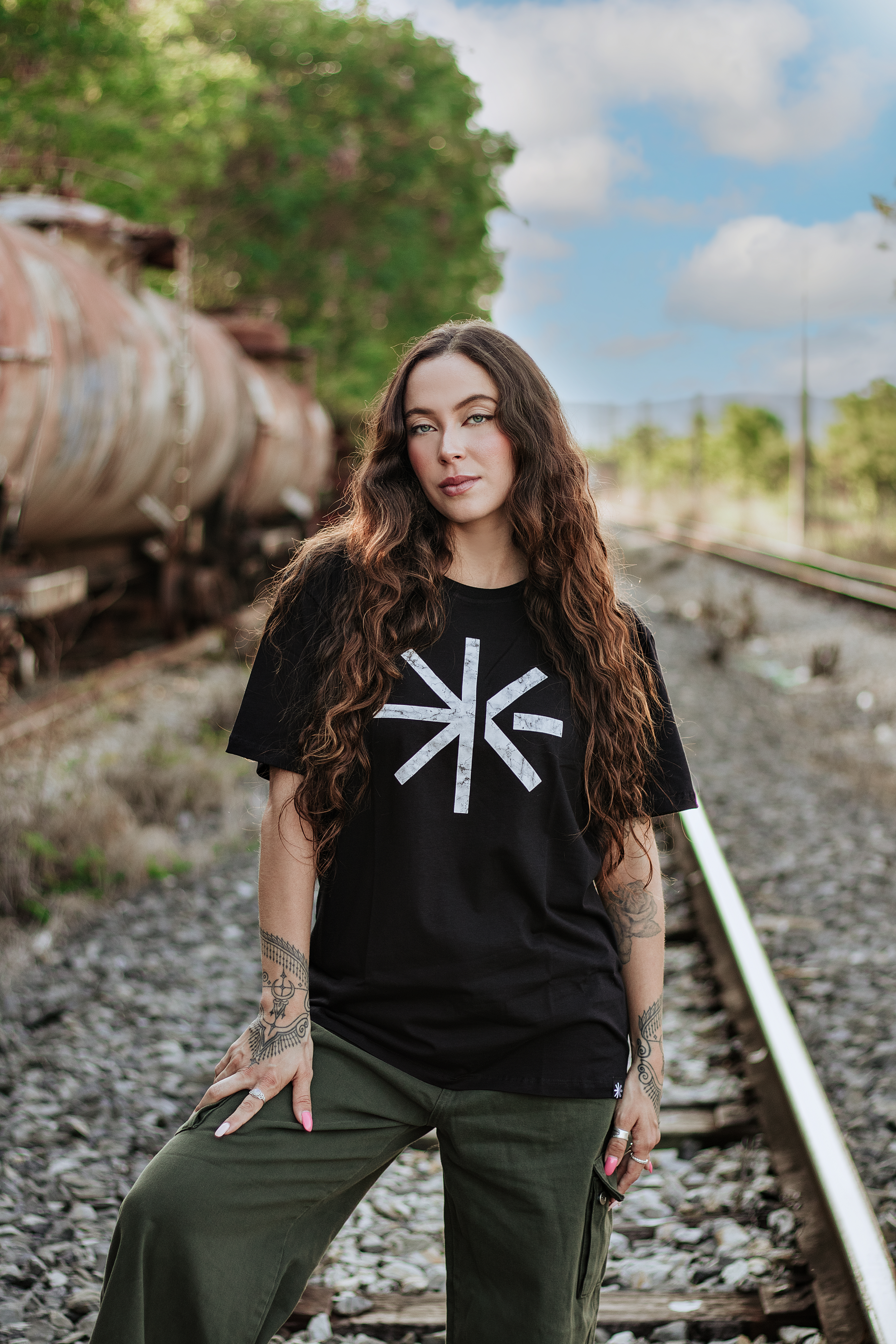 Nome do produto: Camiseta Marmorizada (estampa branca)