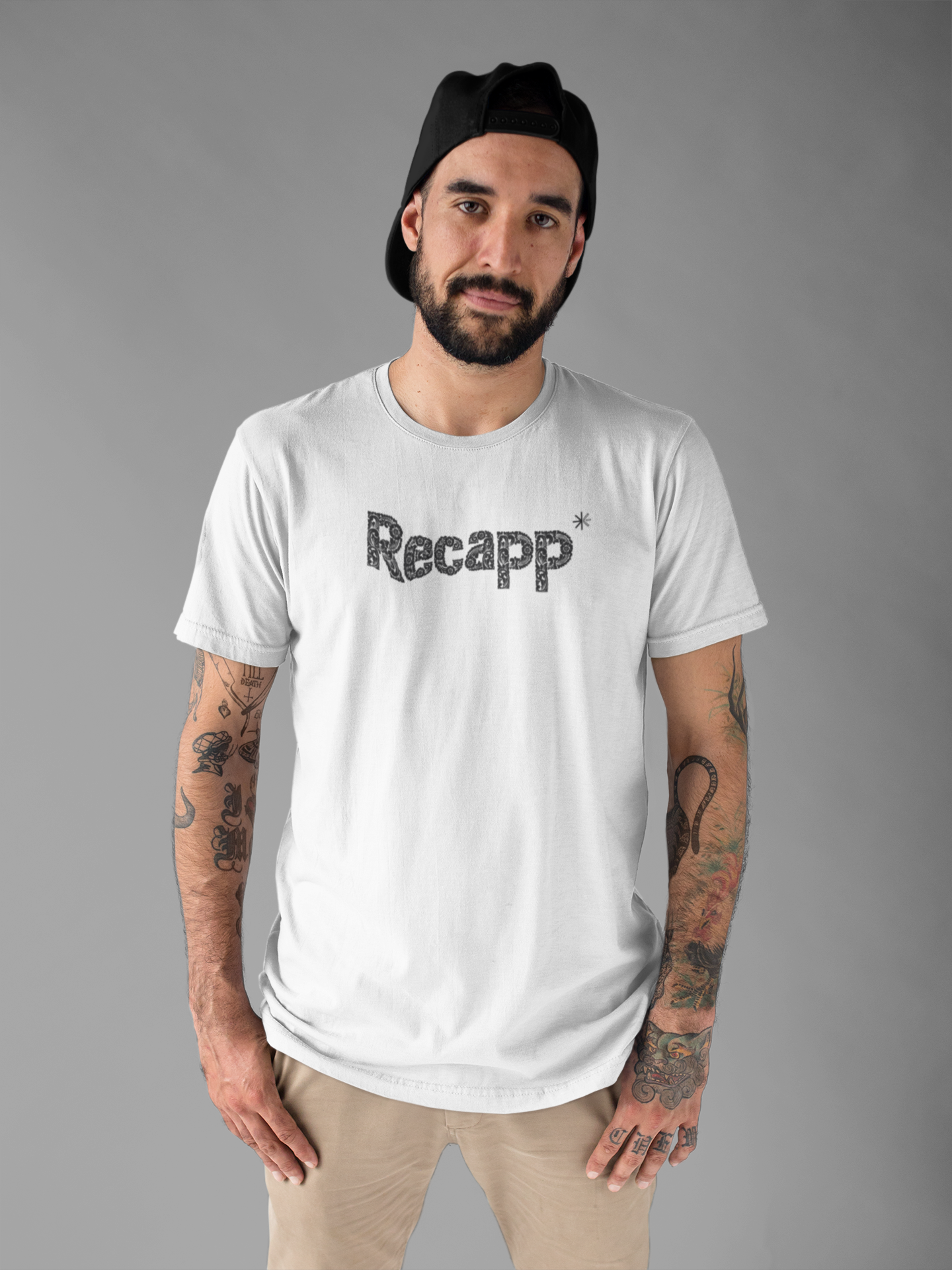Nome do produto: Camiseta Recapp Floral (estampa preta)