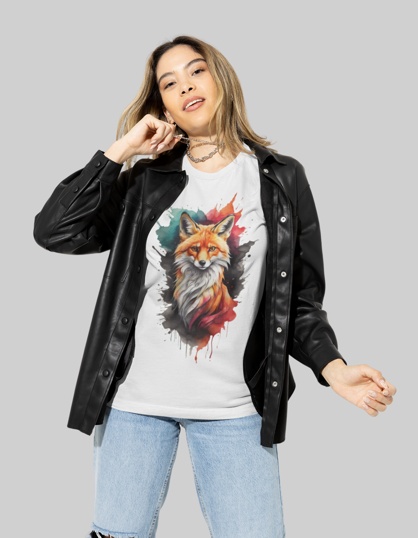 Nome do produto: Camiseta Raposa Colorida