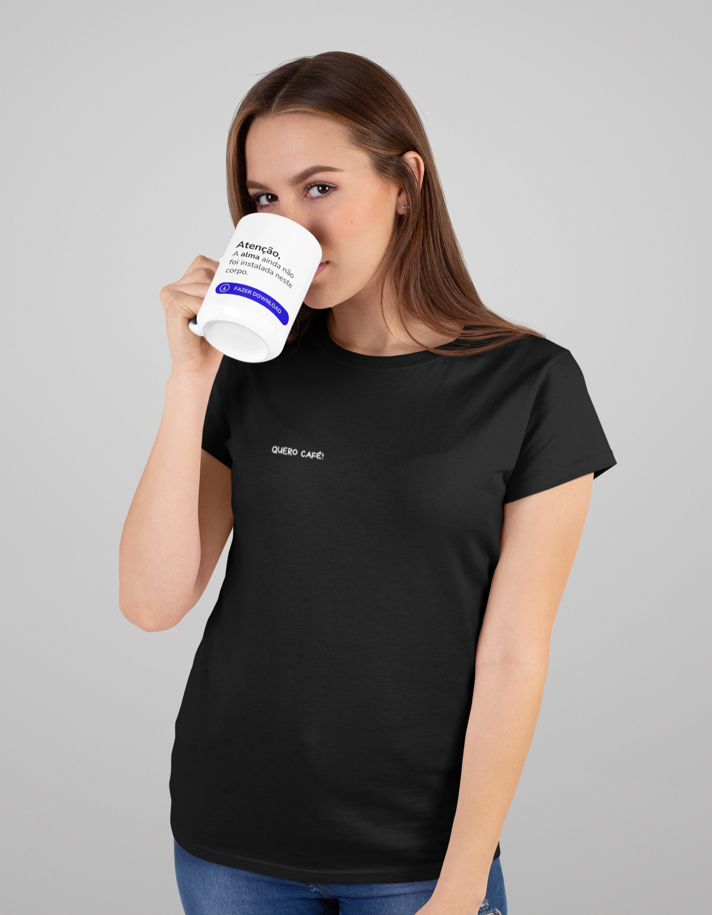 Nome do produto: Camiseta Quero Café!