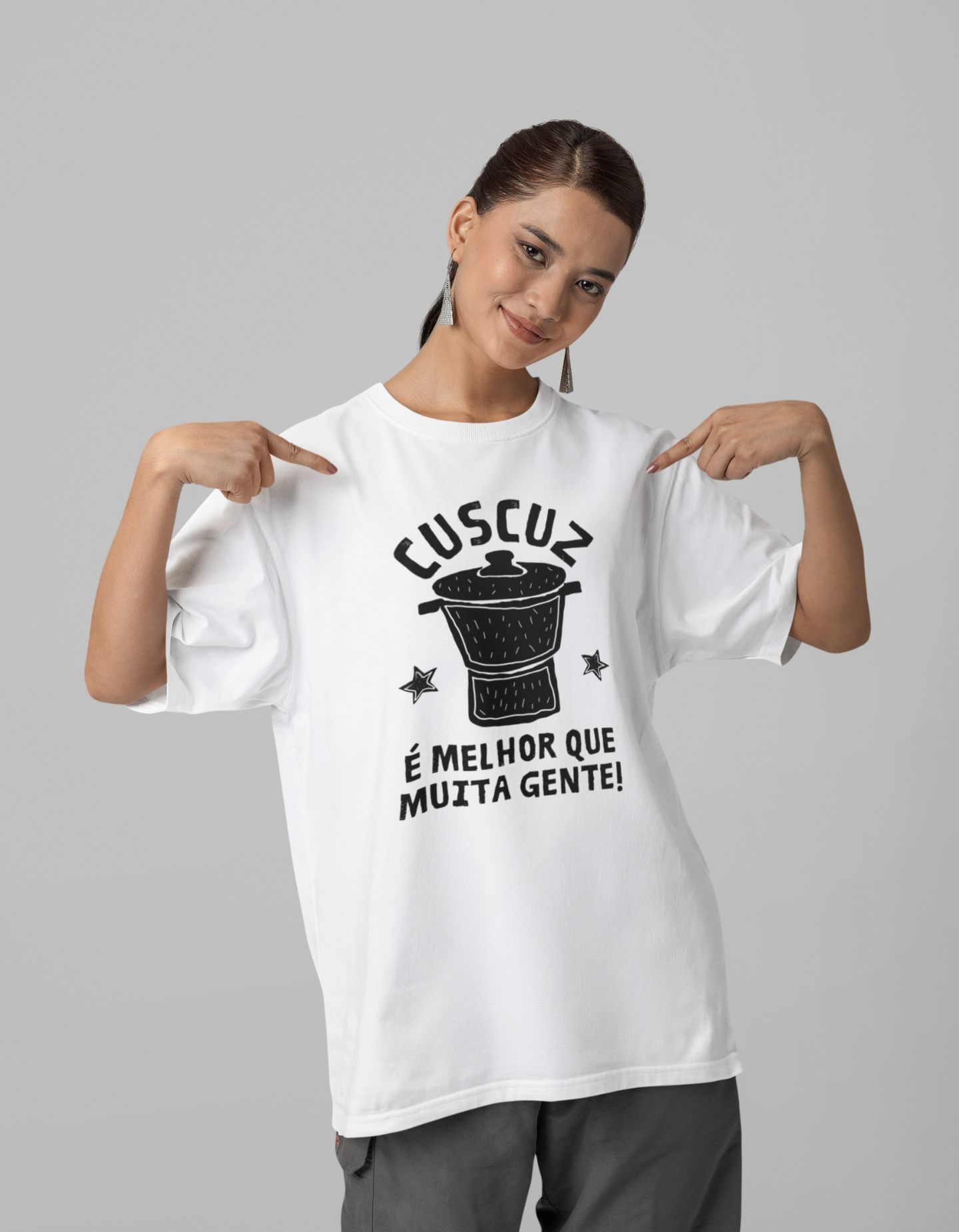 Nome do produto: Camiseta Cuscuz é Melhor que Muita Gente!