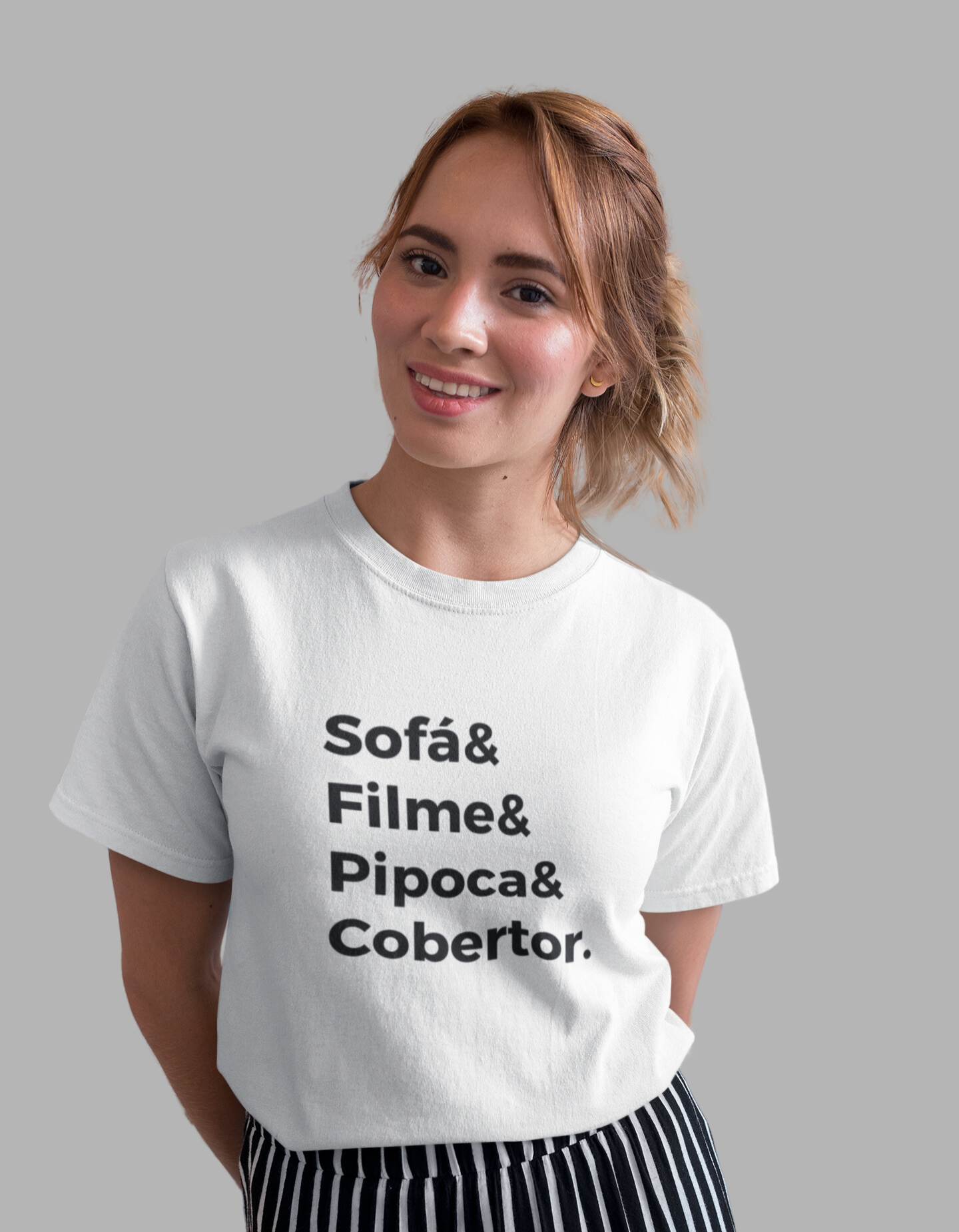 Nome do produto: Camiseta Sofá & Filme & Pipoca & Cobertor