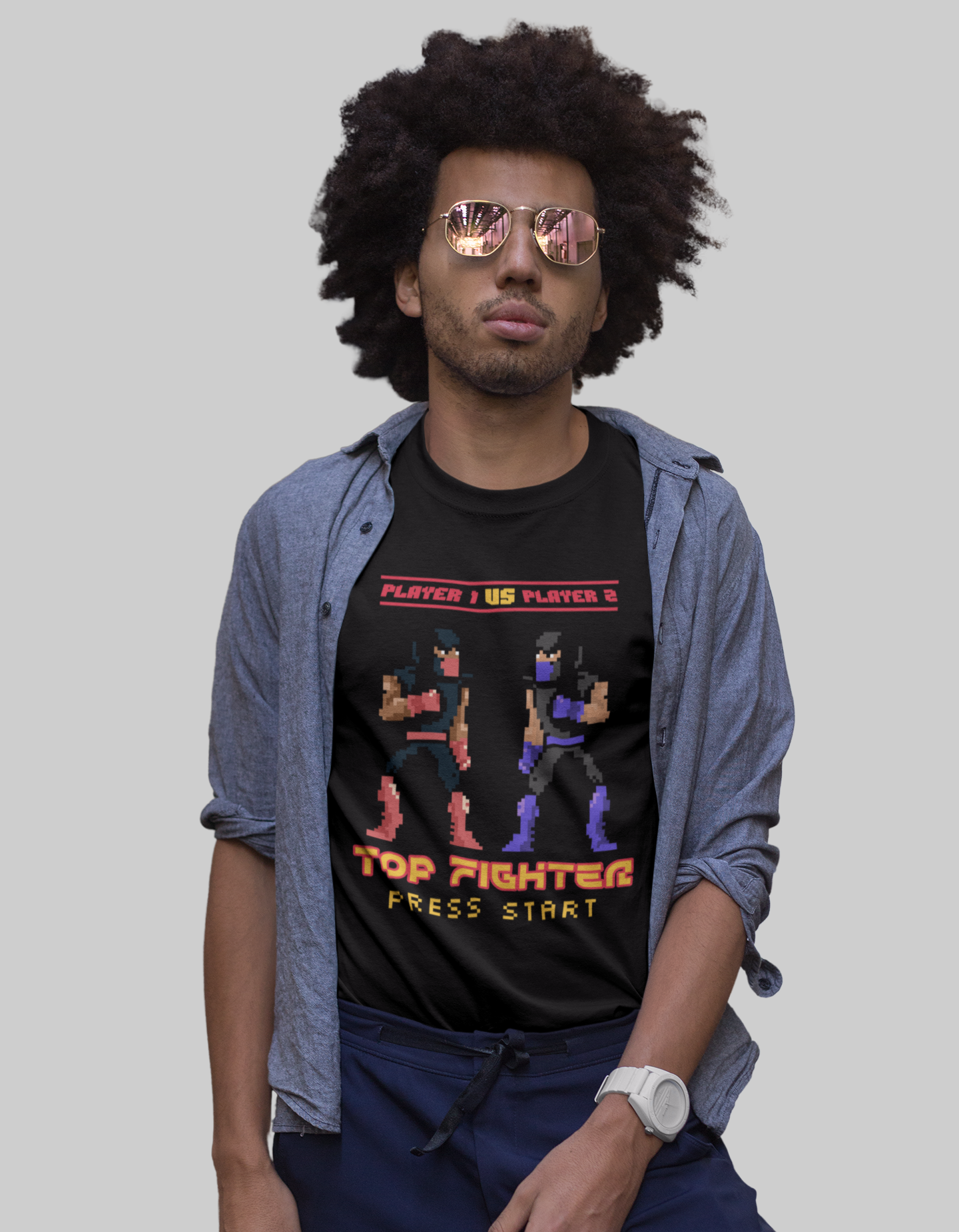 Nome do produto: Camiseta Player 1 Vs Player 2