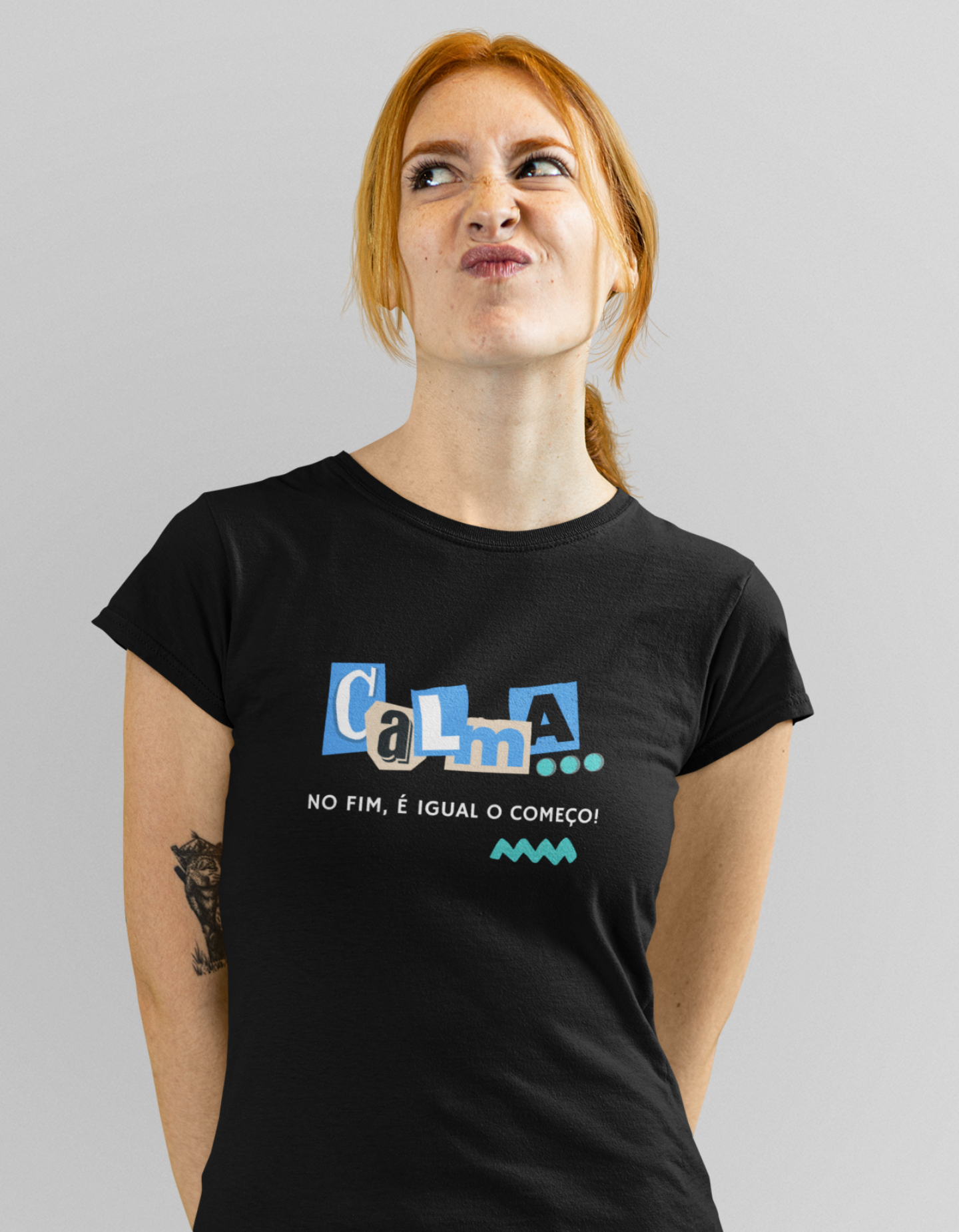 Nome do produto: Camiseta Calma, no Final é Igual no Começo