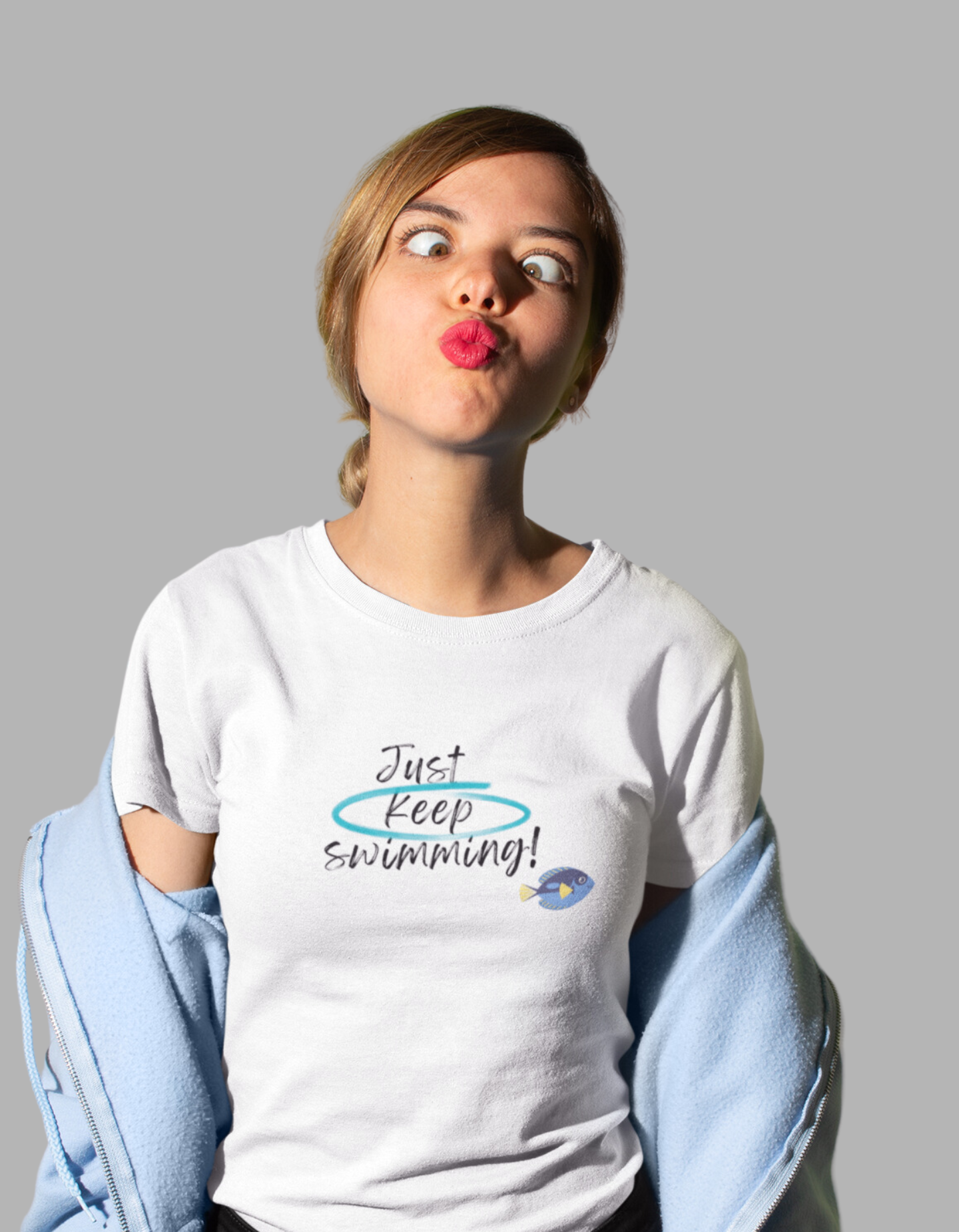 Nome do produto: Camiseta Just Keep Swimming