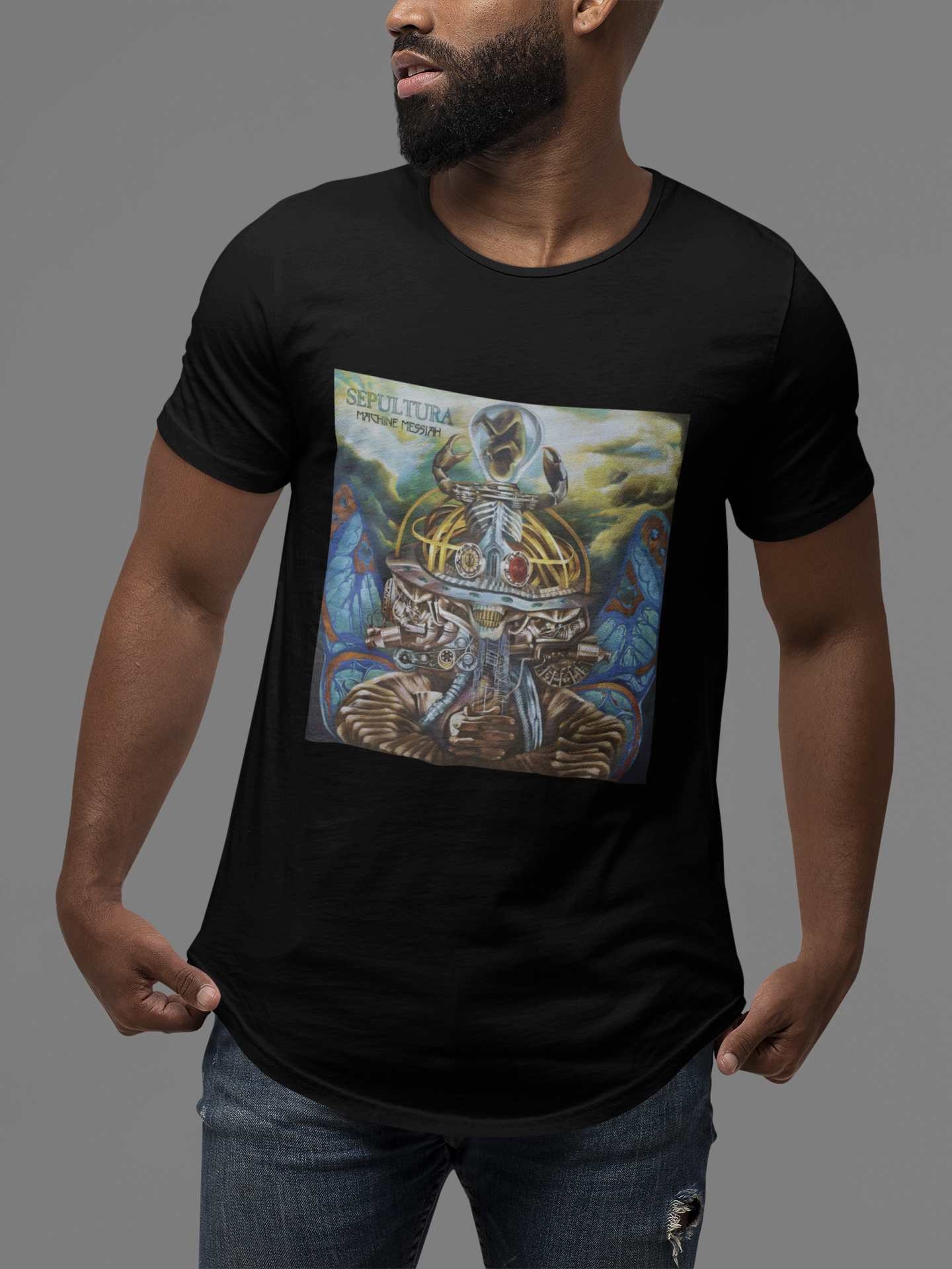 Nome do produto: CAMISETA DISCOGRAFIA SEPULTURA MACHINE MESSIAH