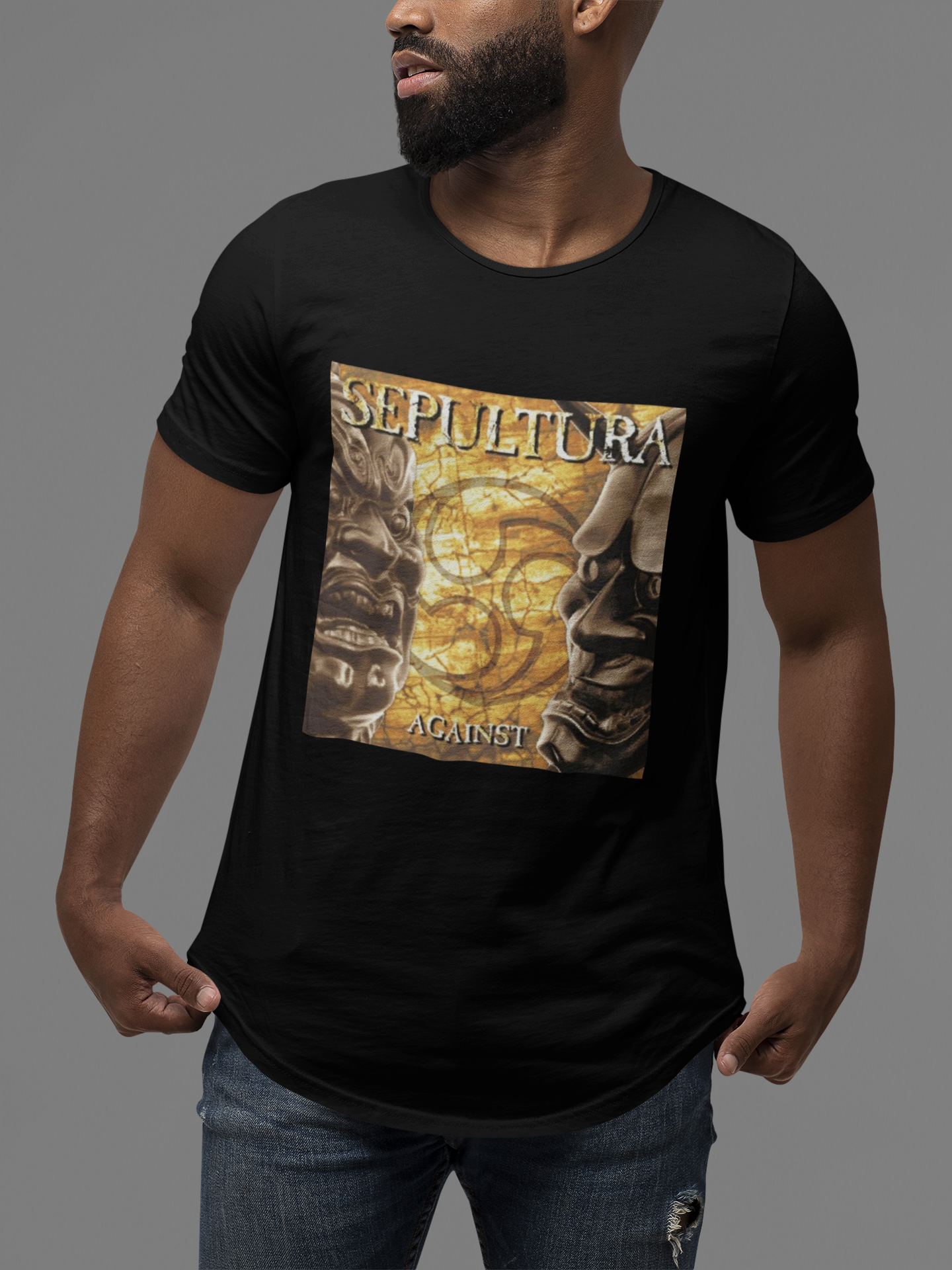 Nome do produto: CAMISETA DISCOGRAFIA SEPULTURA AGAINST