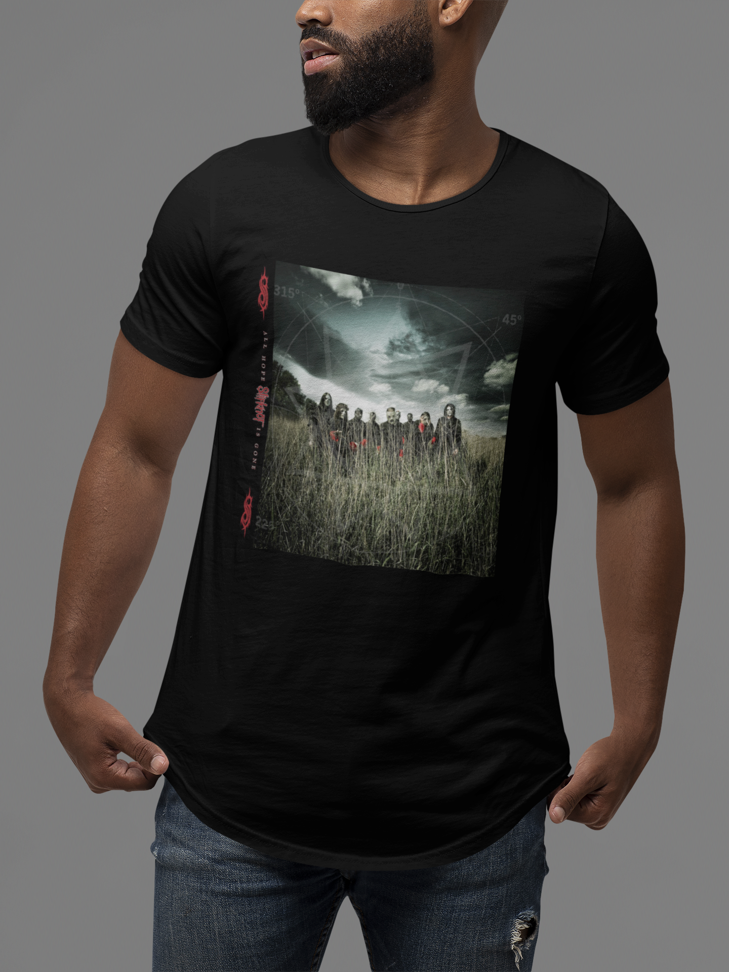 Nome do produto: CAMISETA DISCOGRAFIA SLIPKNOT ALL HOPE IS GONE