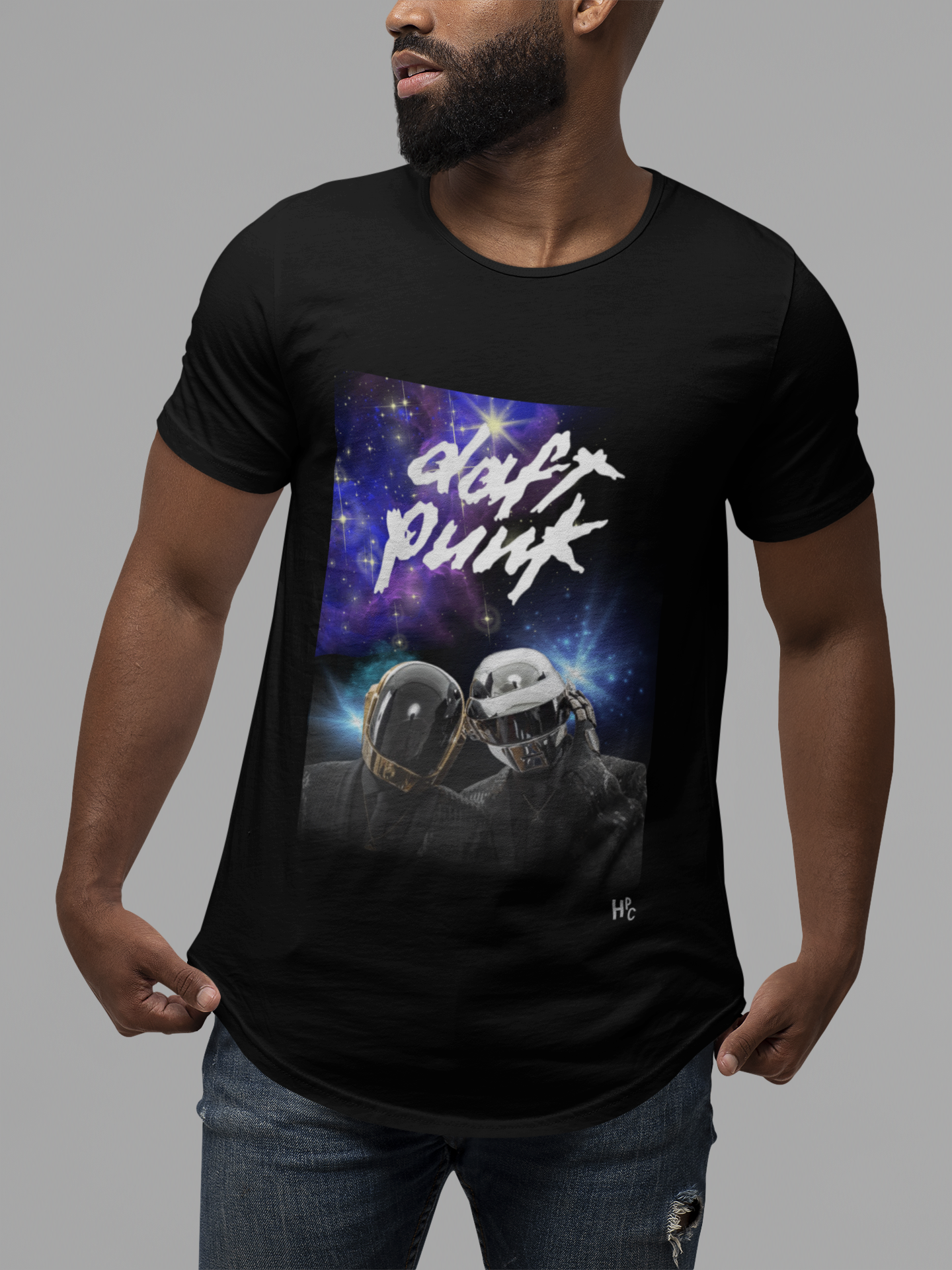 Nome do produto: CAMISETA DAFT PUNK  BLUE LIGHT