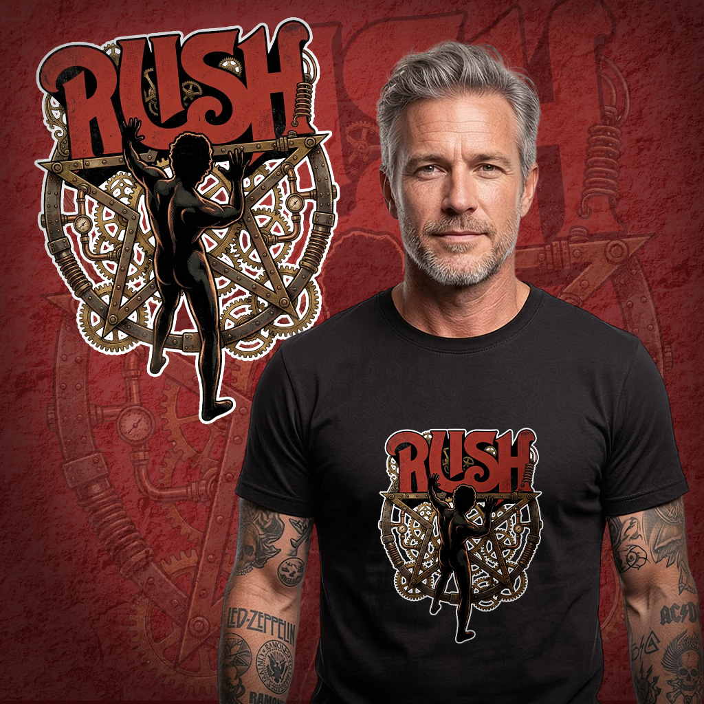 Camisa RUSH Starman Clokwork Angels - Adulto