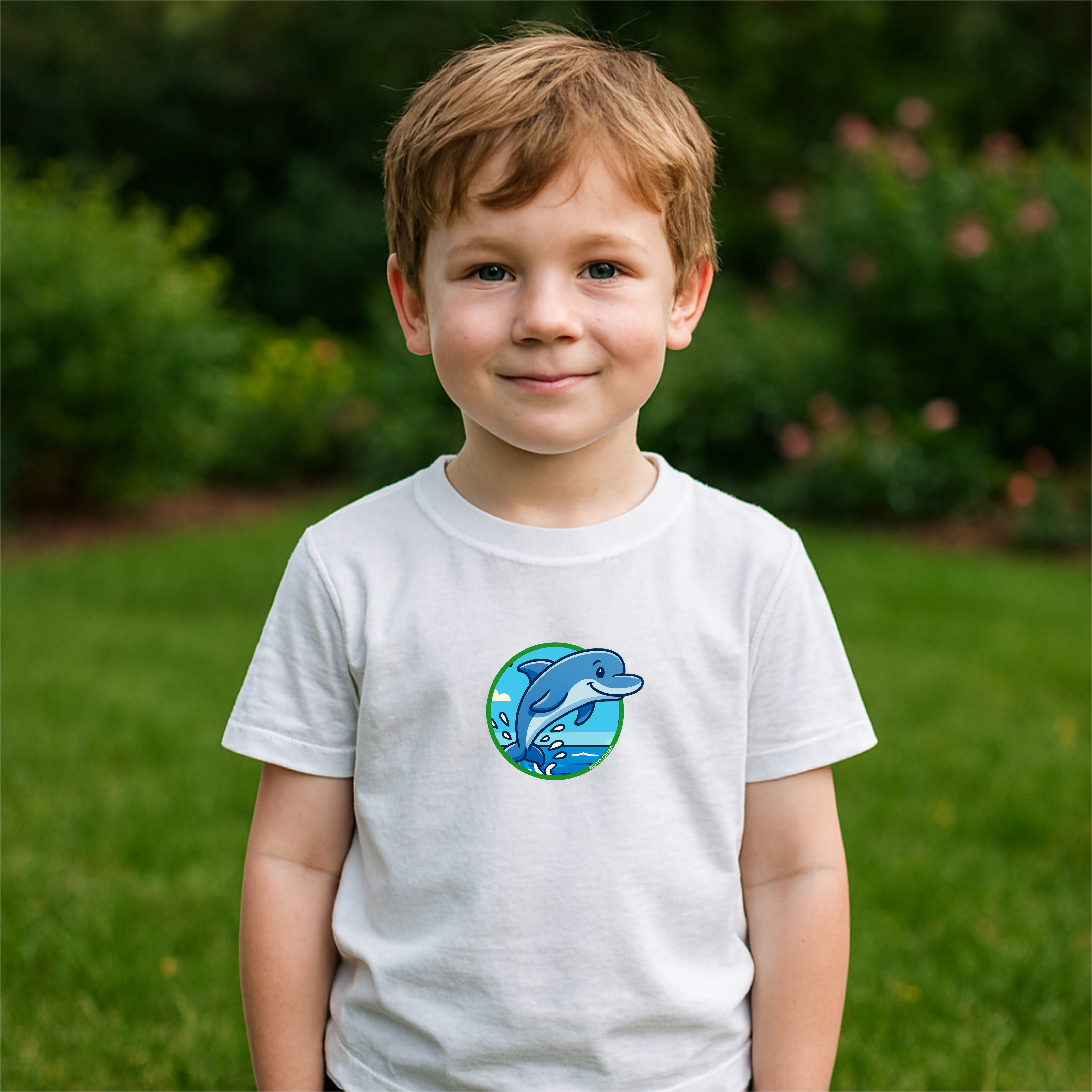 Camiseta infantil - Boto-cinza