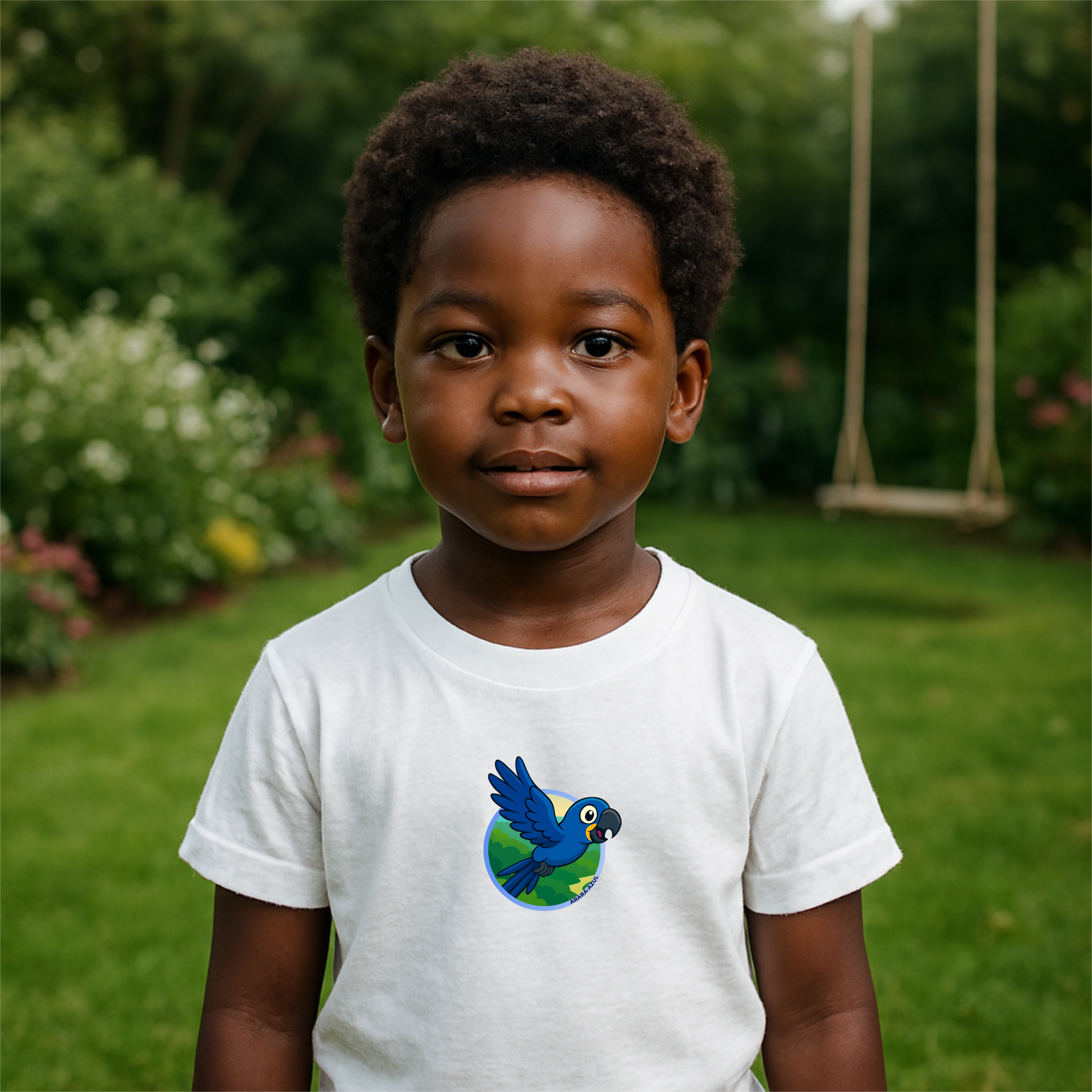 Camiseta infantil - Arara-azul
