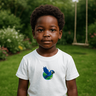 Camiseta infantil - Arara-azul