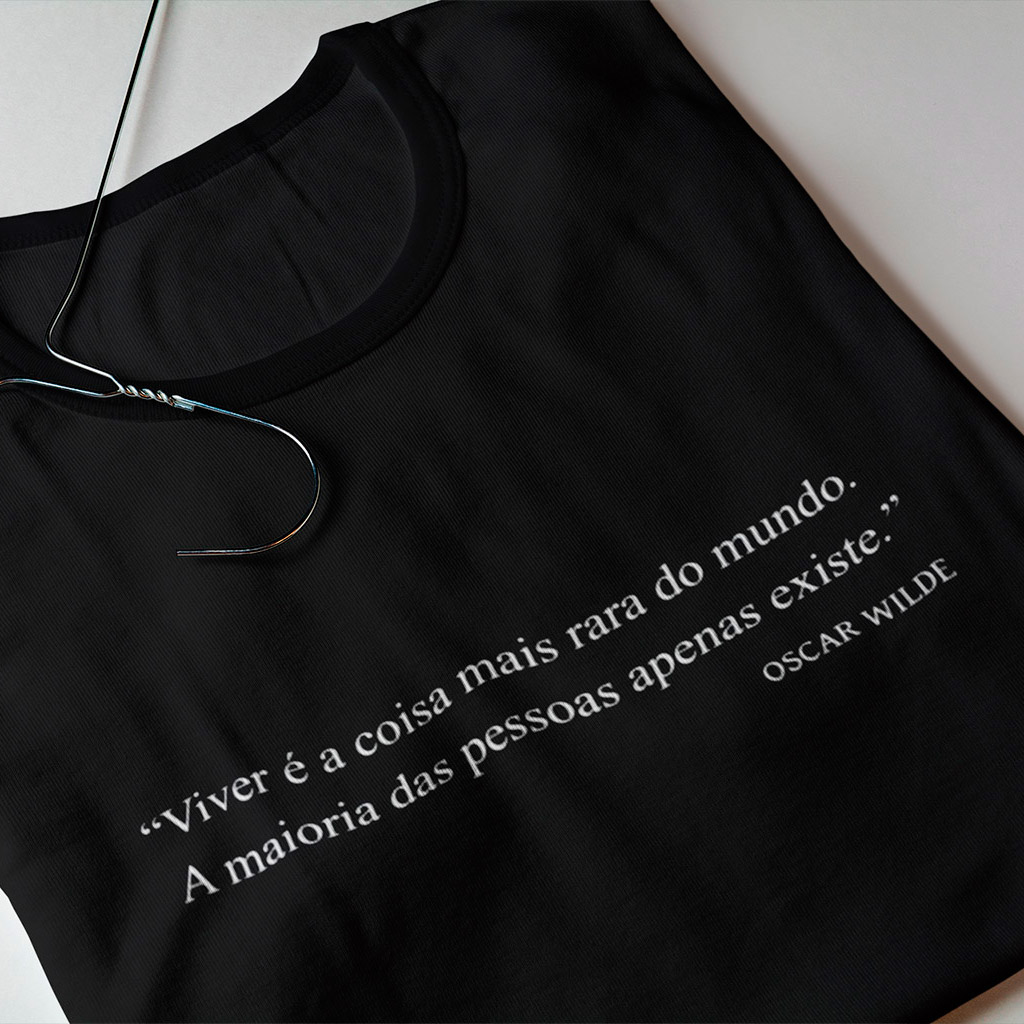 Nome do produto: T-Shirt Viver É Raro - Black