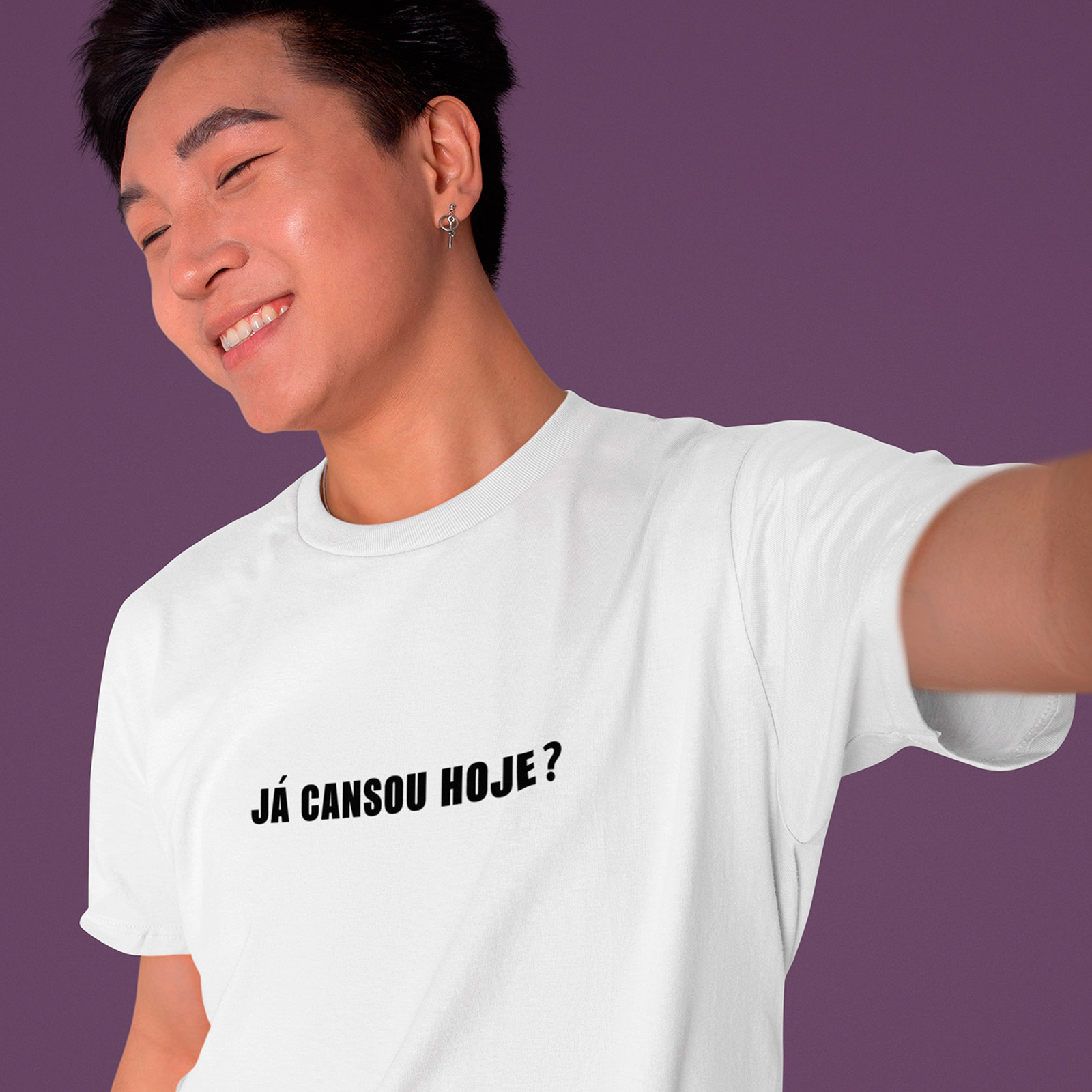 Nome do produto: T-Shirt Já Cansou Hoje? - White