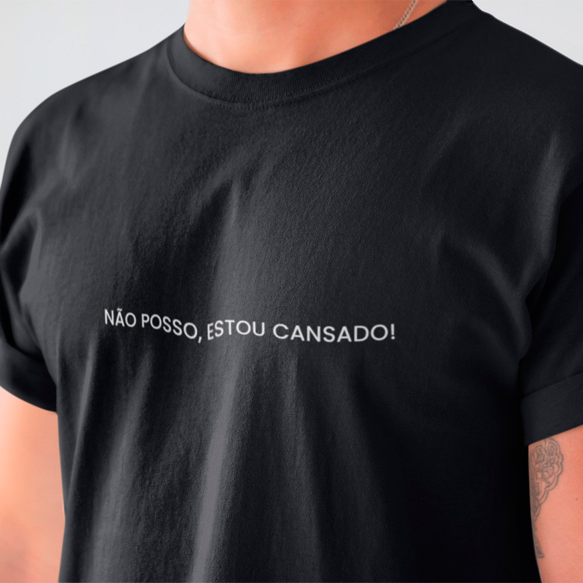 Nome do produto: T-Shirt Não Posso Estou Cansado - Black