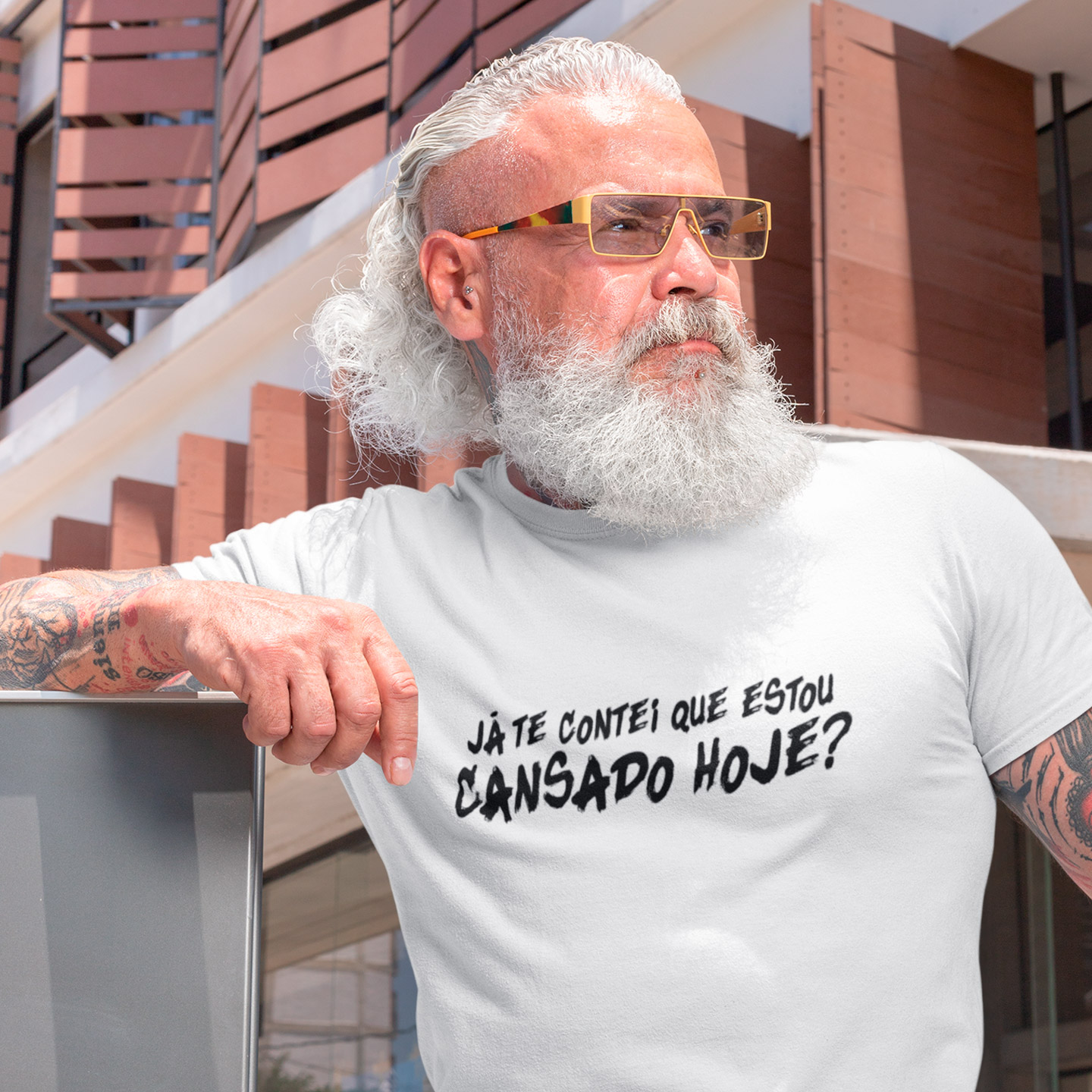 Nome do produto: T-Shirt Já Te Contei Que Estou Cansado? - White