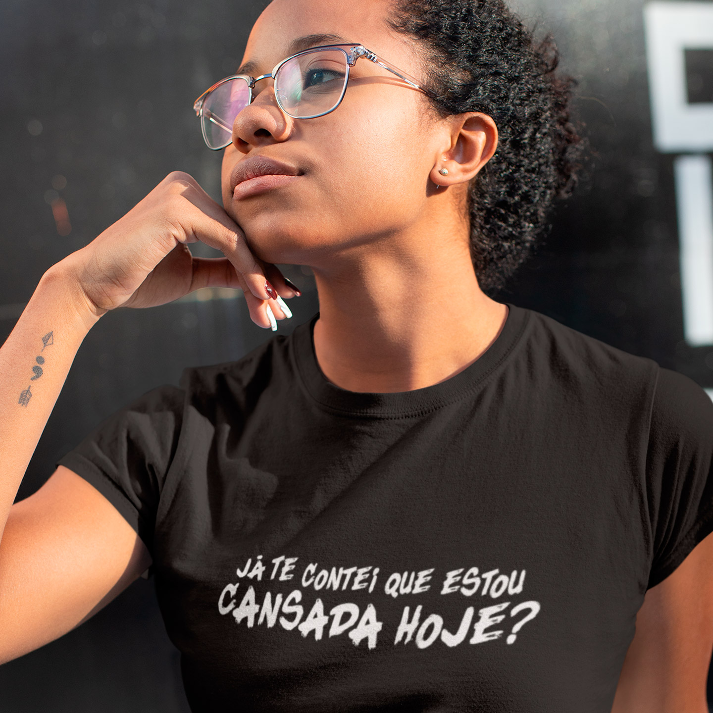 Nome do produto: Baby Look Já Te Contei Que Estou Cansada? - Black