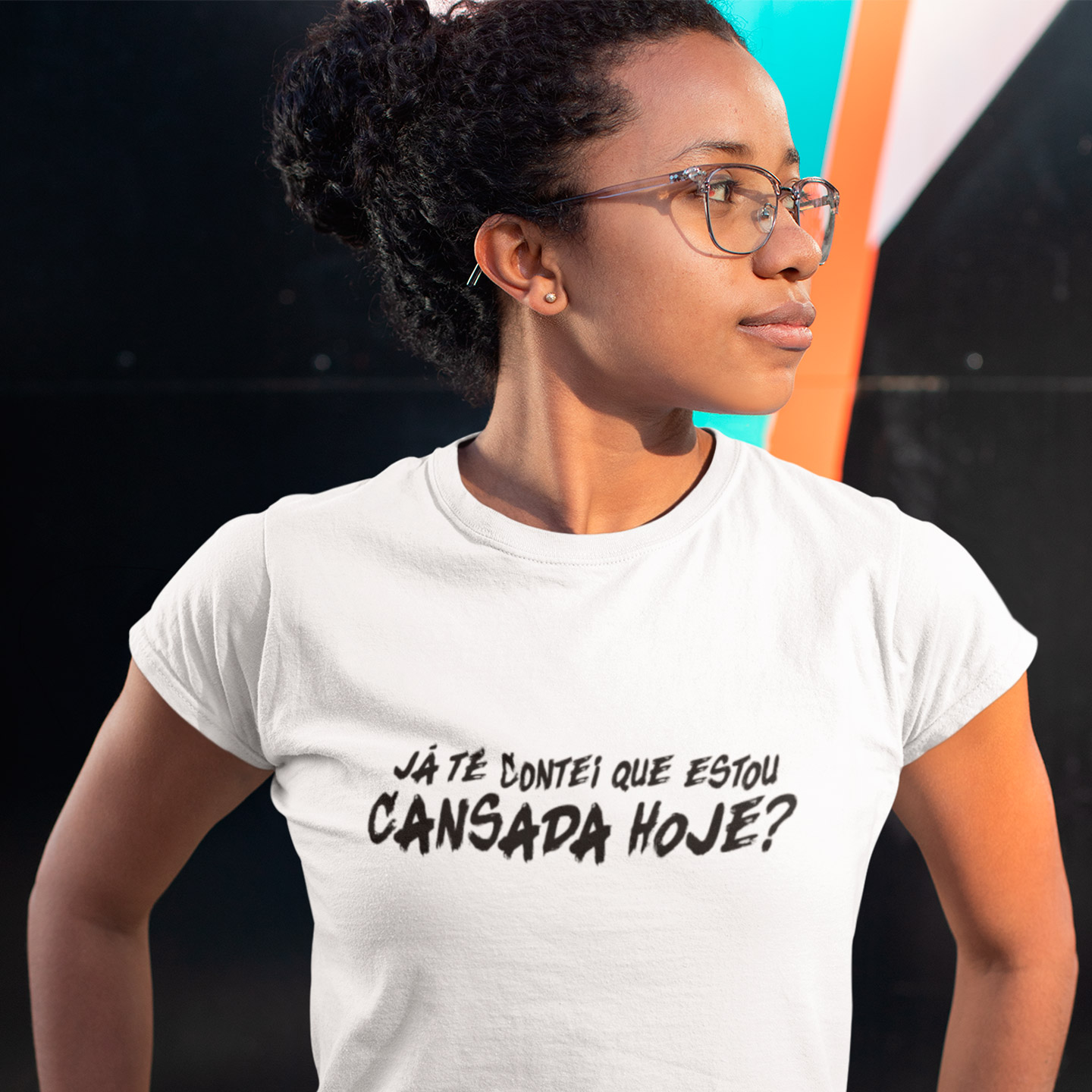 Nome do produto: Baby Look Já Te Contei Que Estou Cansada? - White