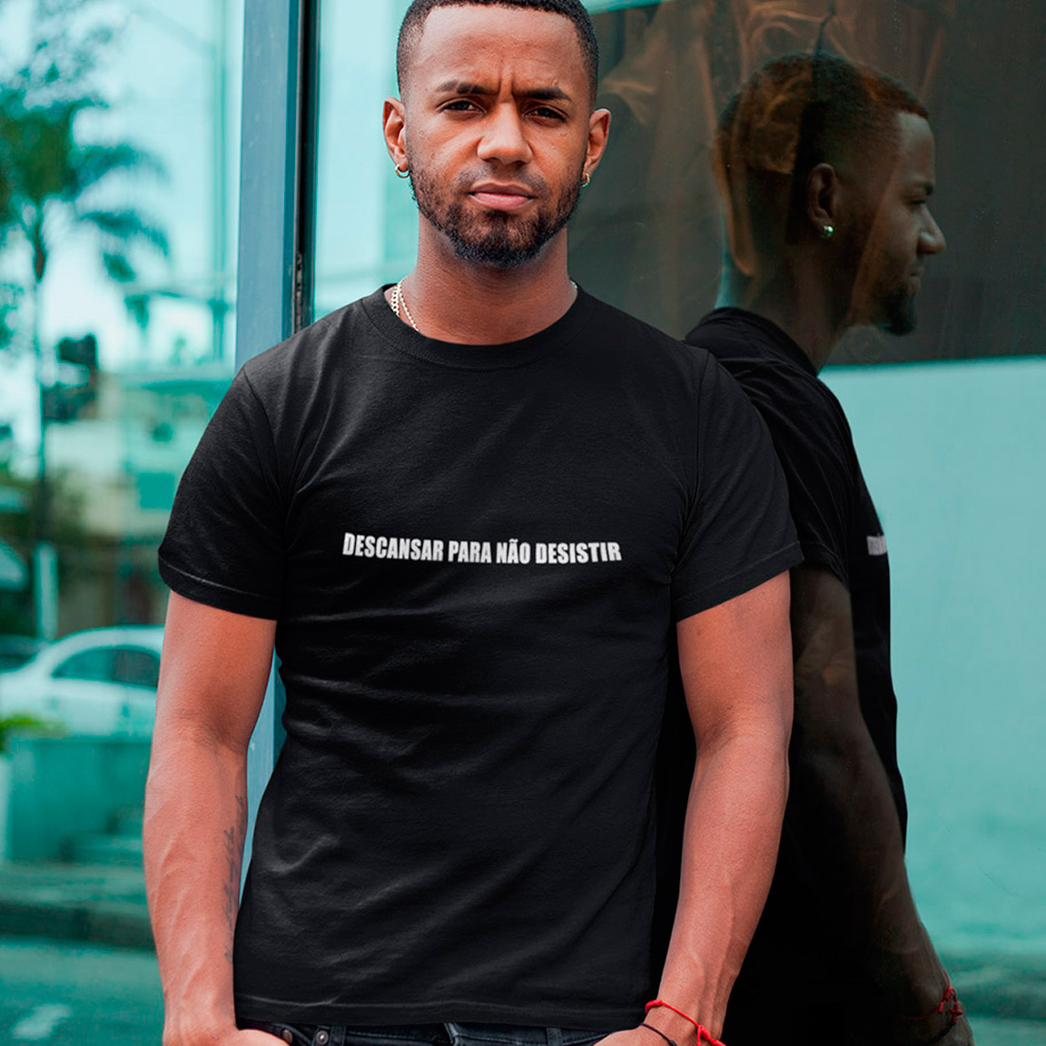 Nome do produto: T-Shirt Descansar Para Não Desistir - Black